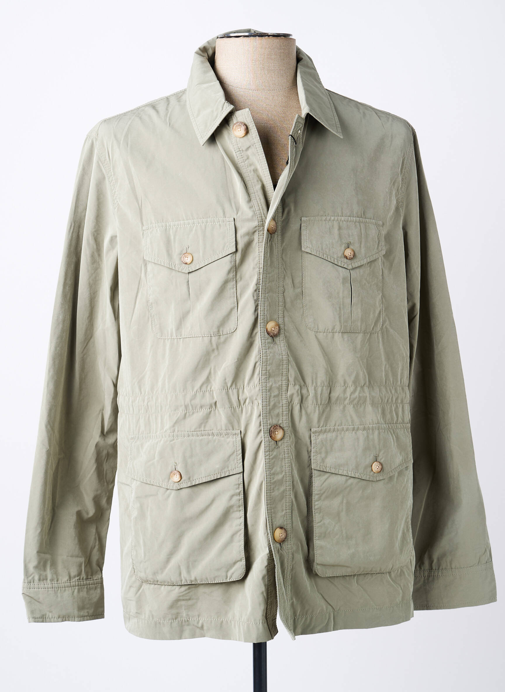 Parka mâneci lungi fără glugă verde GUESS bărbat
