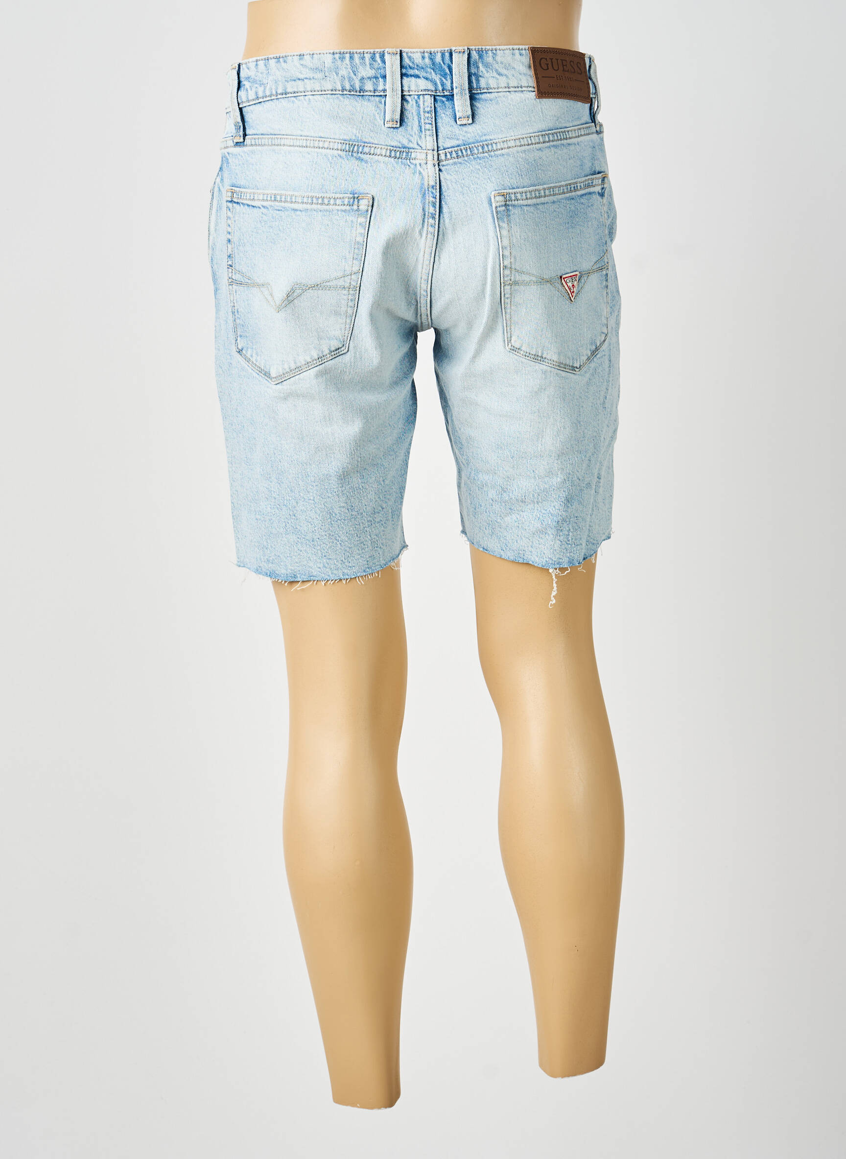 Bermudă țesătură denim mărime normală albastru GUESS bărbat