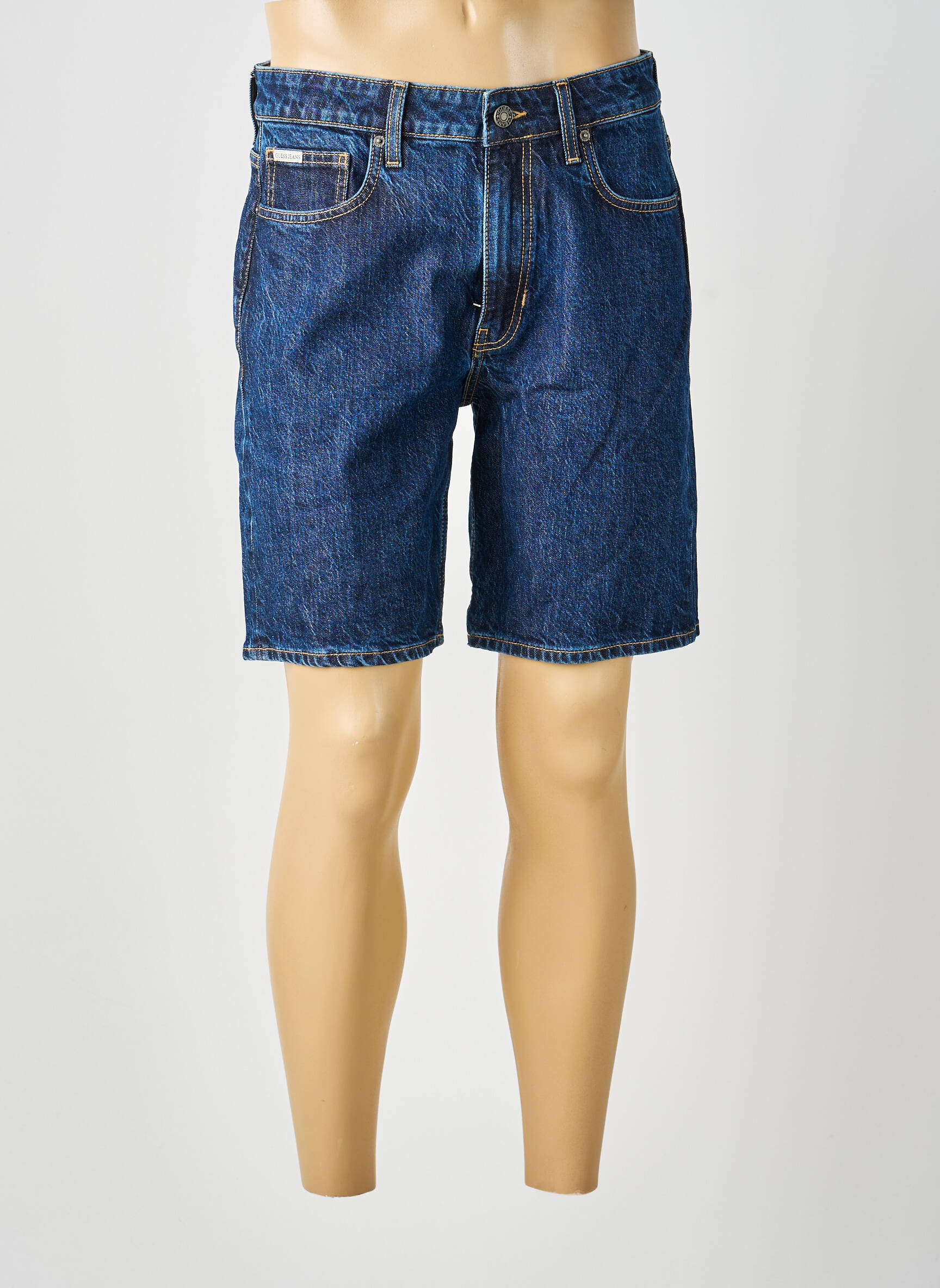 Bermudă țesătură denim mărime normală albastru GUESS bărbat