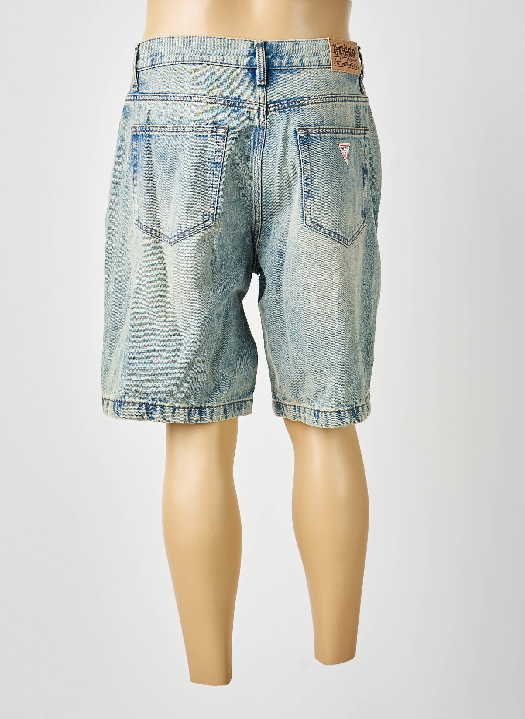 Bermudă țesătură denim mărime normală albastru GUESS bărbat