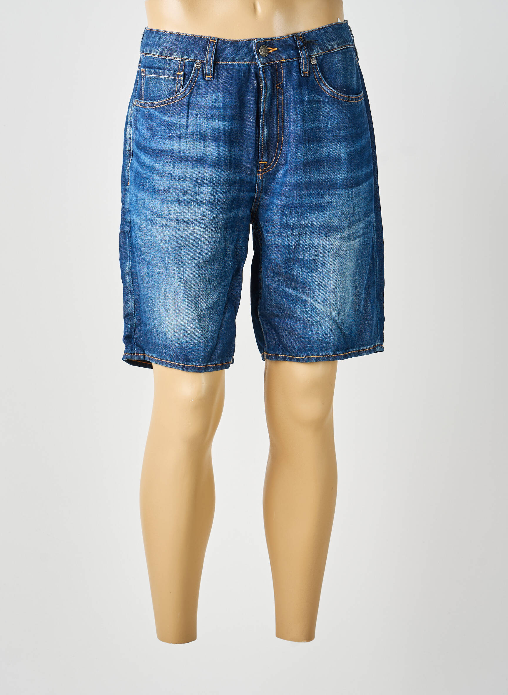 Bermudă țesătură denim mărime normală albastru GUESS bărbat