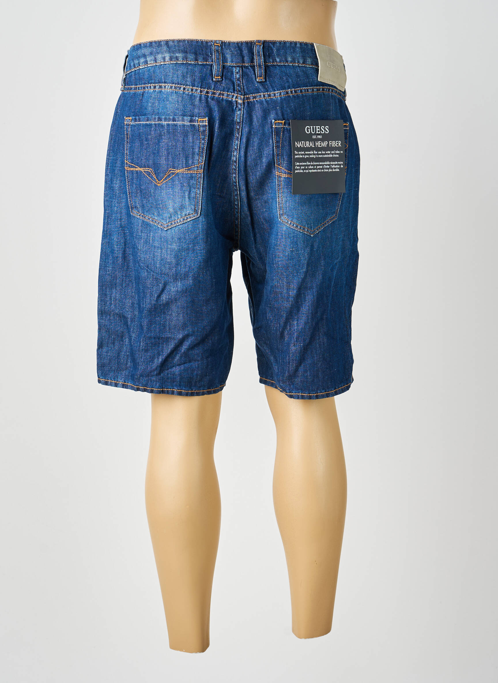 Bermudă țesătură denim mărime normală albastru GUESS bărbat