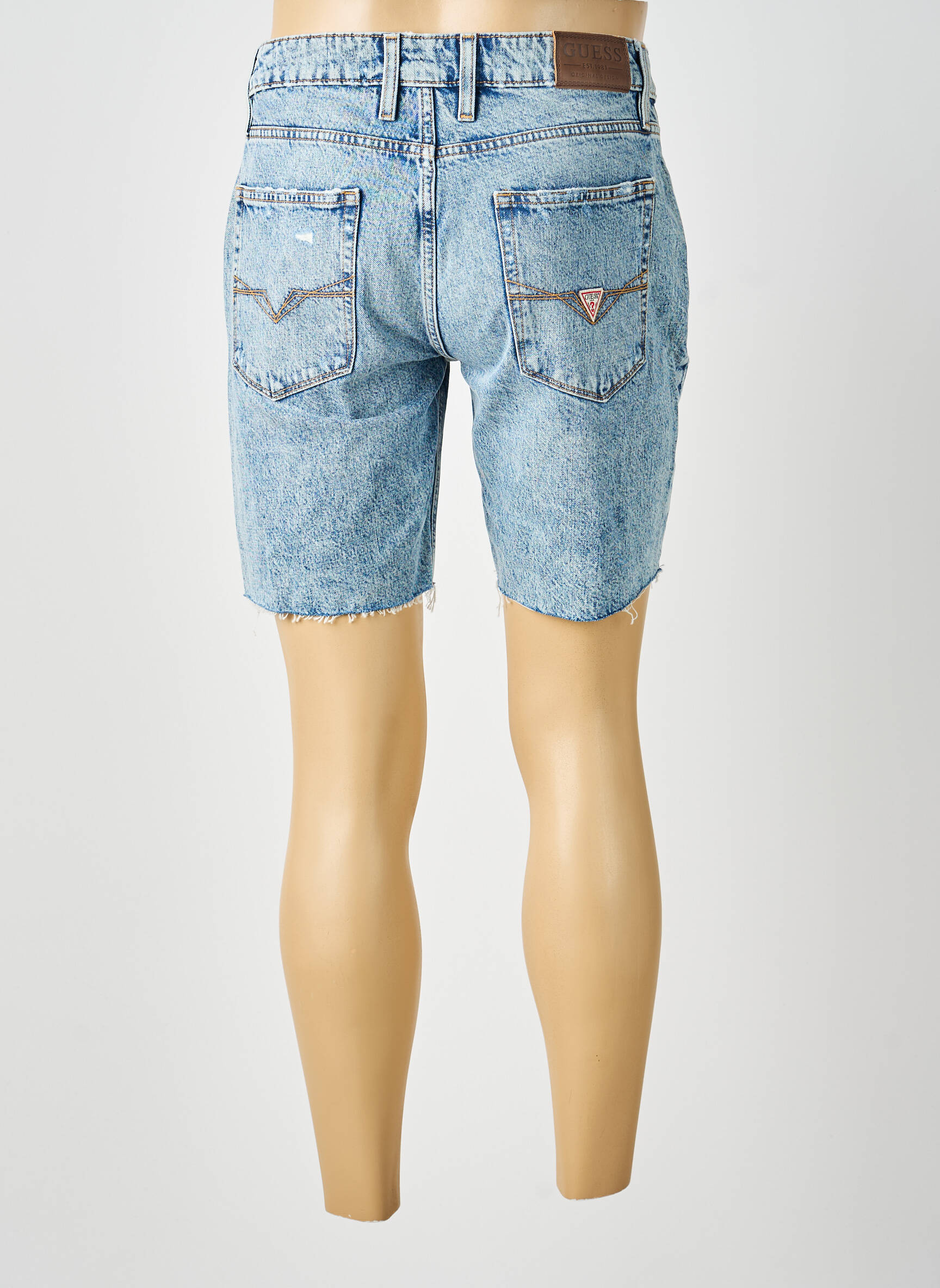Bermudă țesătură denim mărime normală albastru GUESS bărbat