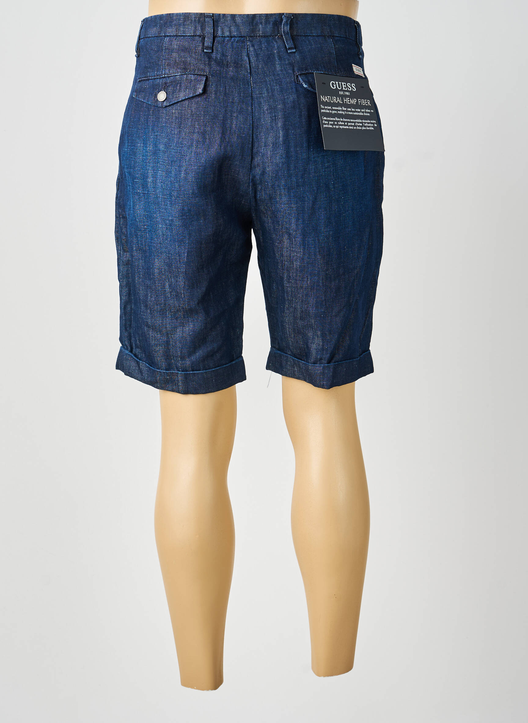 Bermudă țesătură denim mărime normală albastru GUESS bărbat