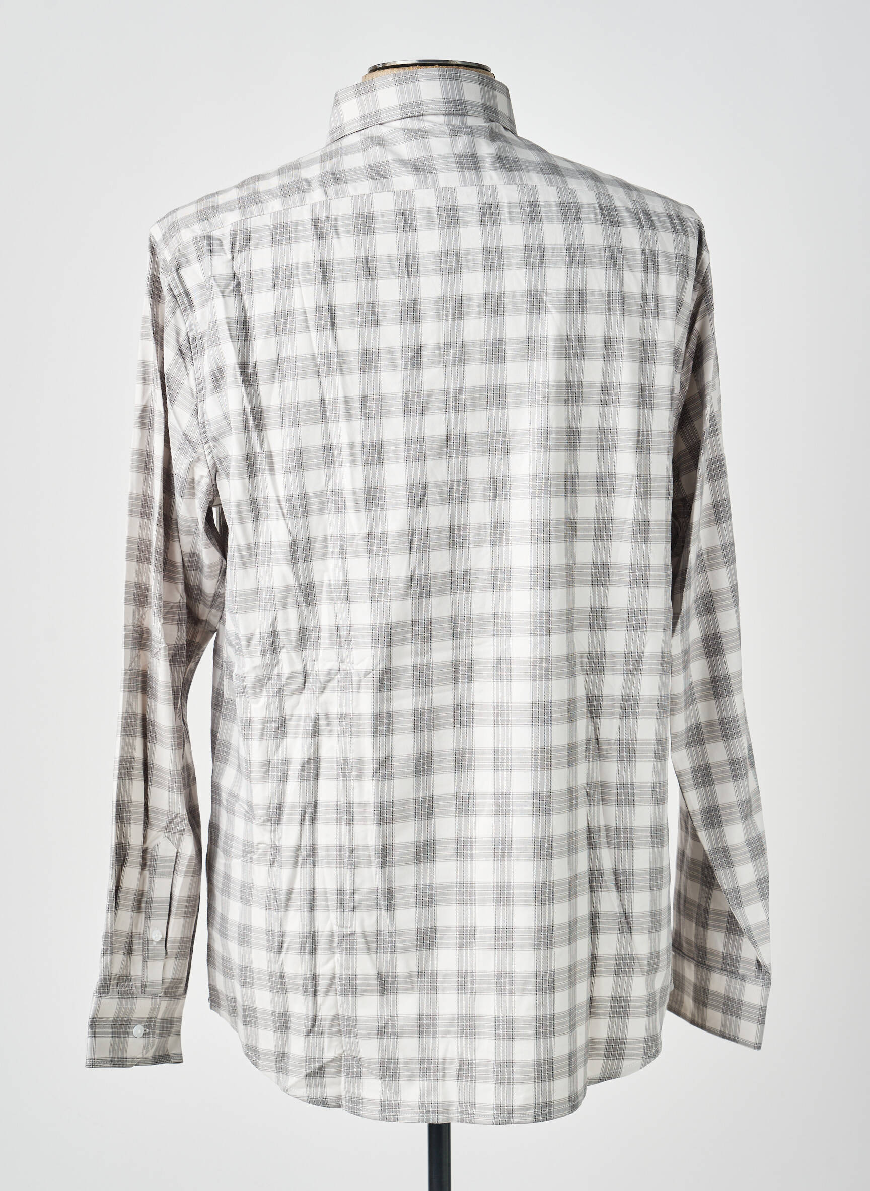 Cămașă cu mâneci lungi imprimeu carouri gri MARCIANO BY GUESS bărbat