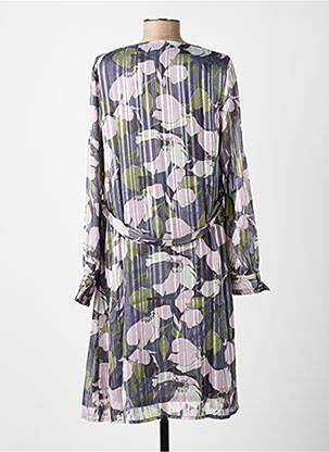 Rochie midi imprimeu fantezie mâneci lungi violet DAMART femeie
