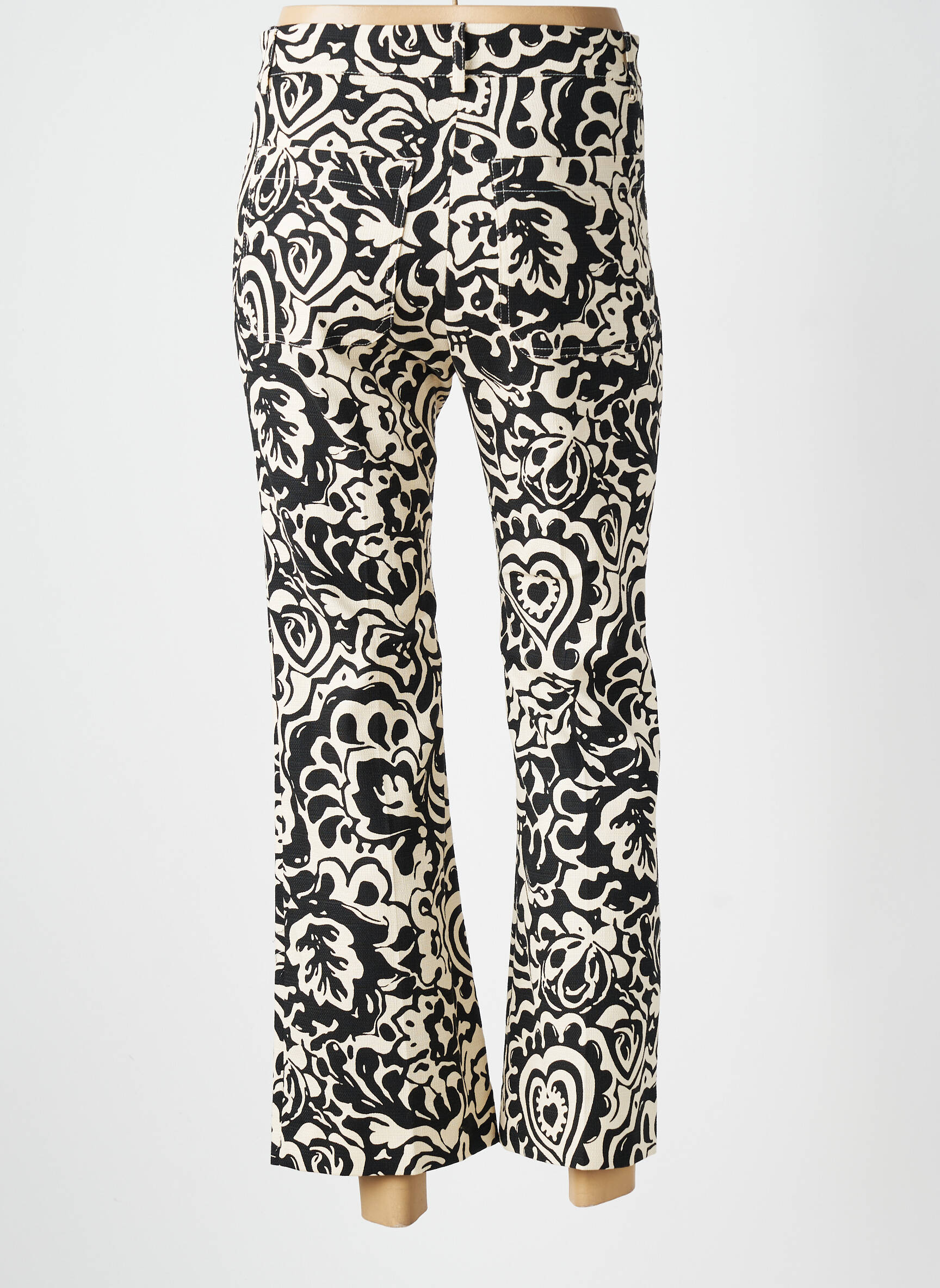 Pantalon 7/8 talie cu cleme mărime normală negru WEEKEND MAXMARA femeie