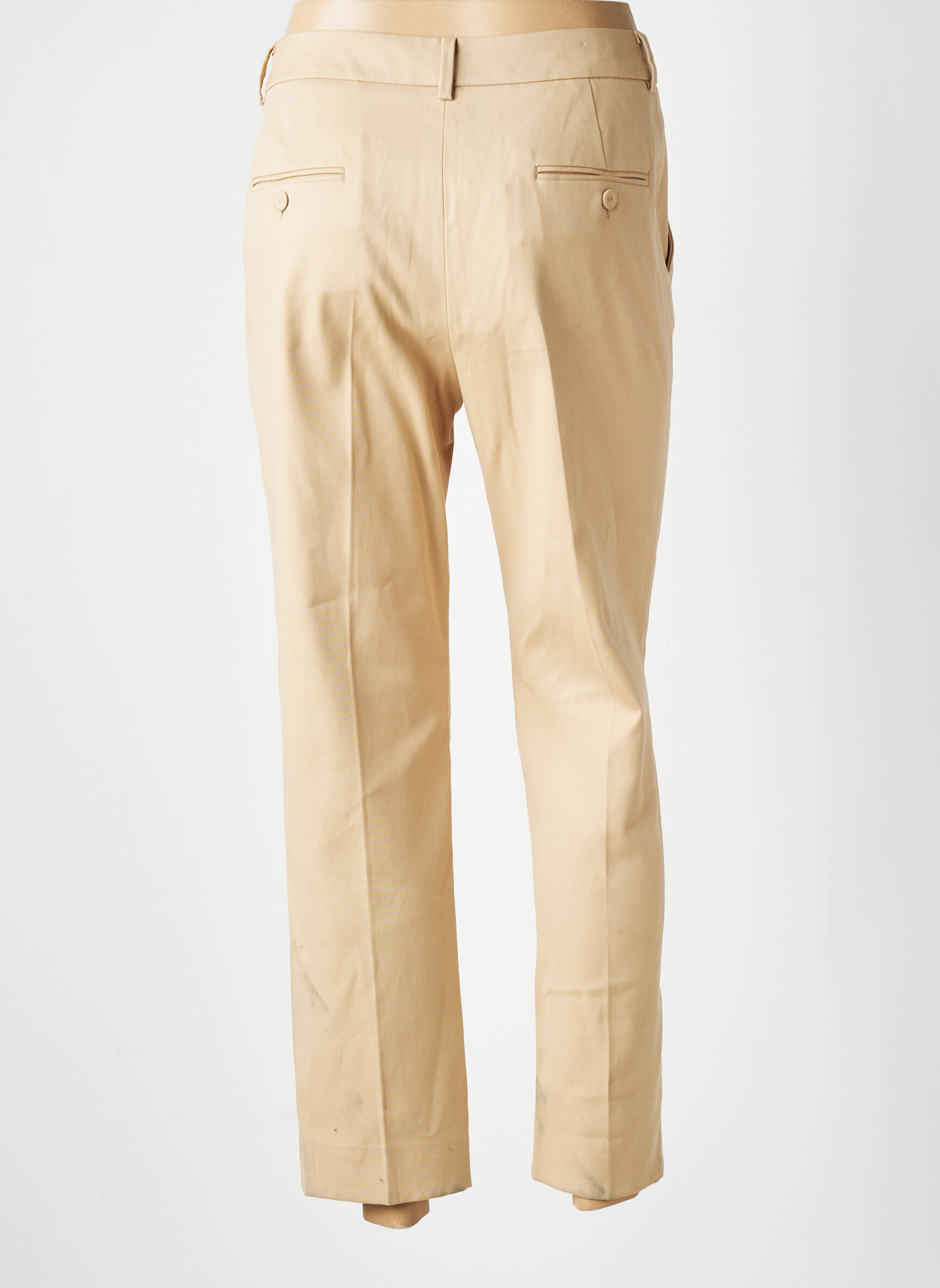 Pantalon 7/8 talie cu cleme mărime normală bej WEEKEND MAXMARA femeie