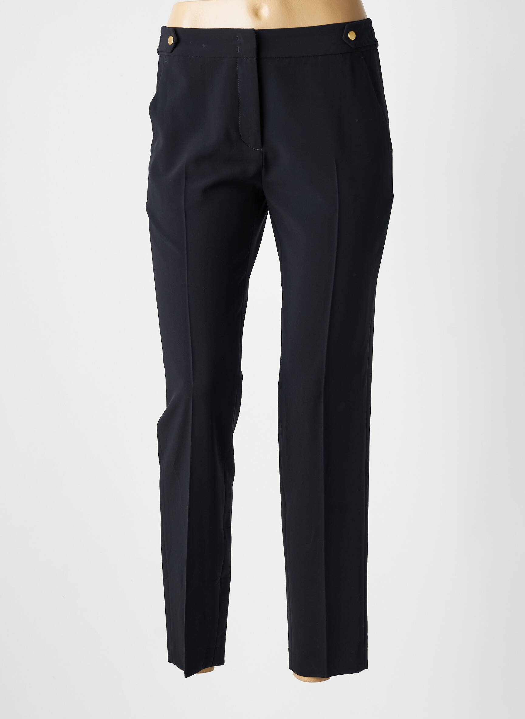 Pantalon chino închidere cu fermoar sub clapetă cu cârlig mărime normală albastru GERARD DAREL femeie