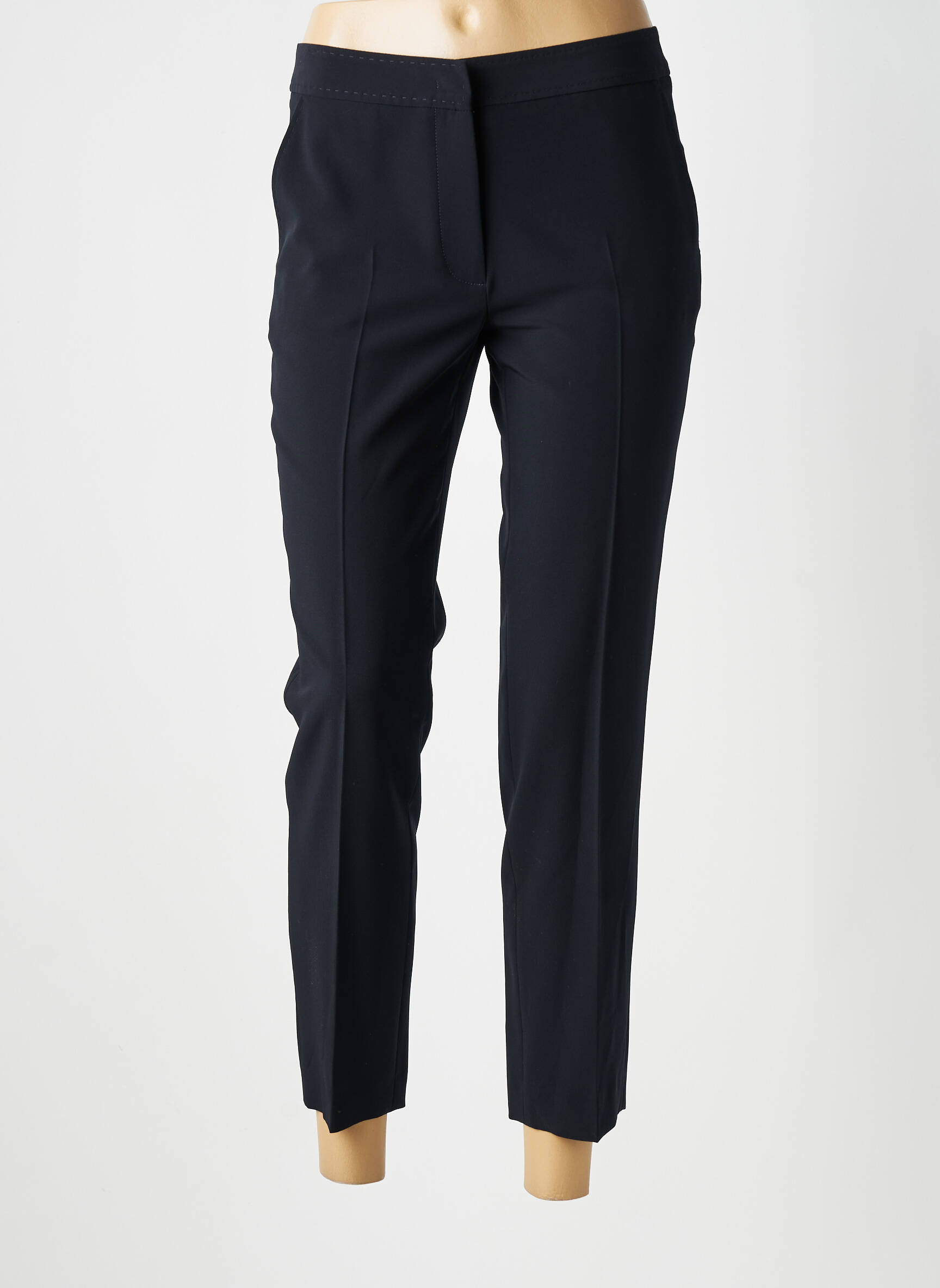 Pantalon chino închidere cu fermoar sub clapetă cu cârlig mărime normală albastru GERARD DAREL femeie