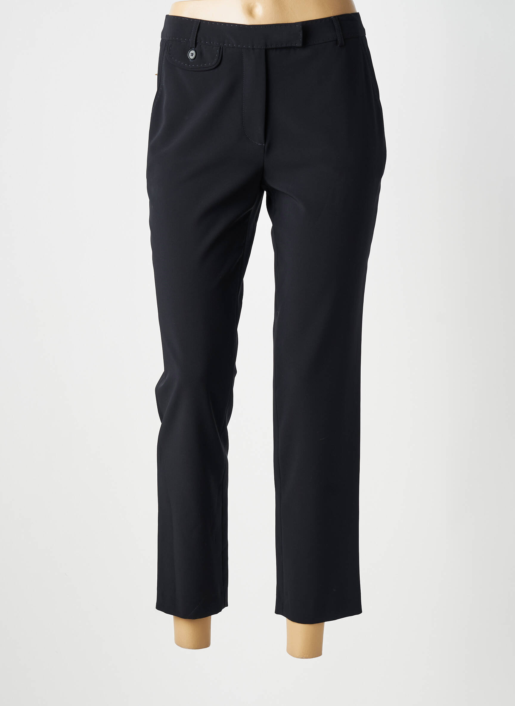 Pantalon chino închidere cu fermoar sub clapetă cu cârlig mărime normală albastru GERARD DAREL femeie
