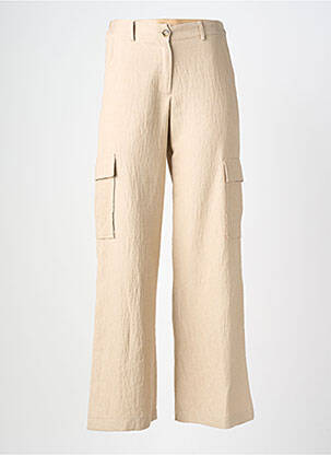 Pantalon cargo talie elastică talie înaltă bej SCARLET ROOS femeie