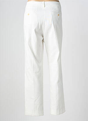 Pantalon chino țesătură poplin mărime normală alb WEEKEND MAXMARA femeie
