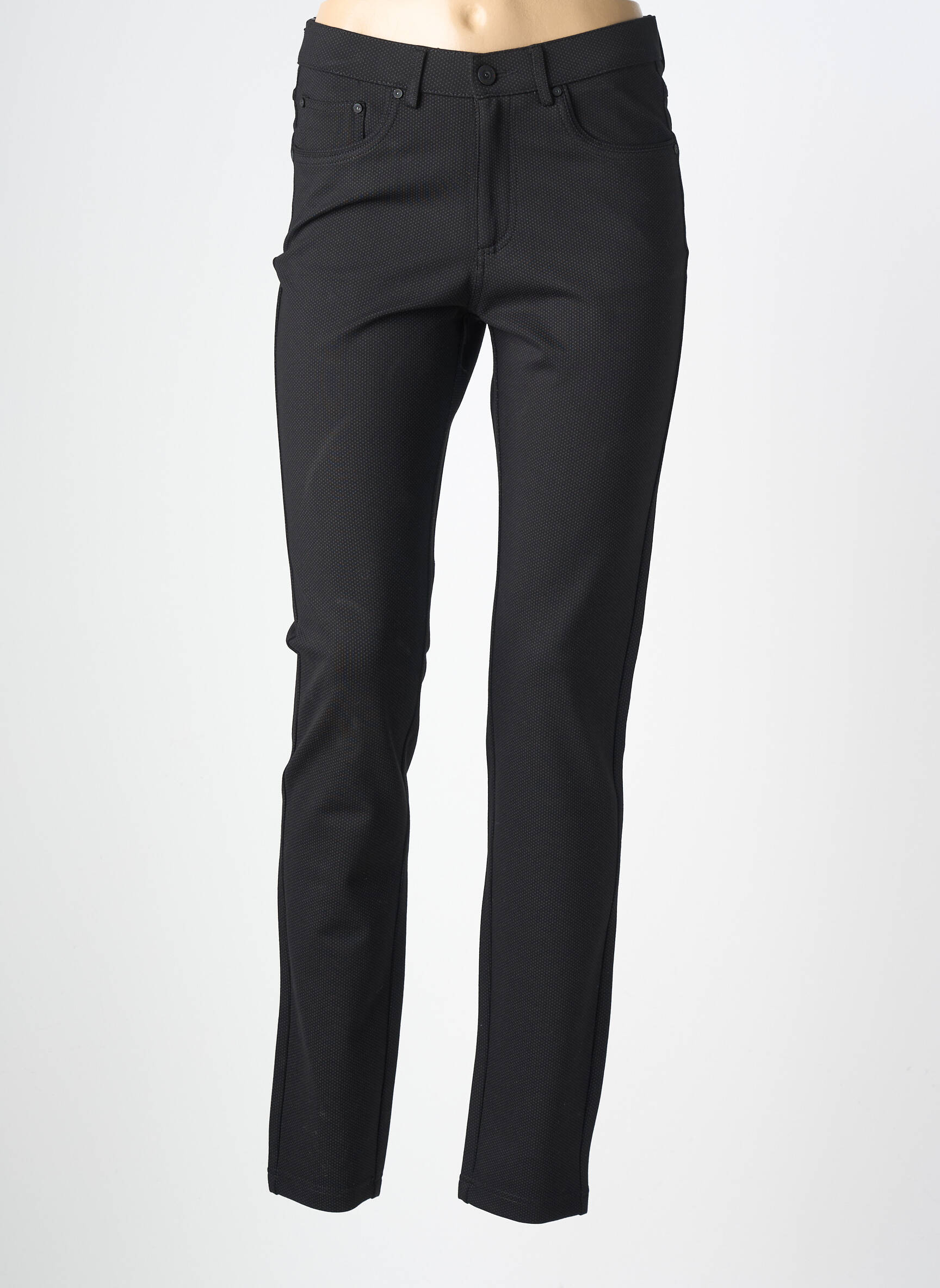 Pantalon slim elasticitate mărime normală negru LCDN femeie