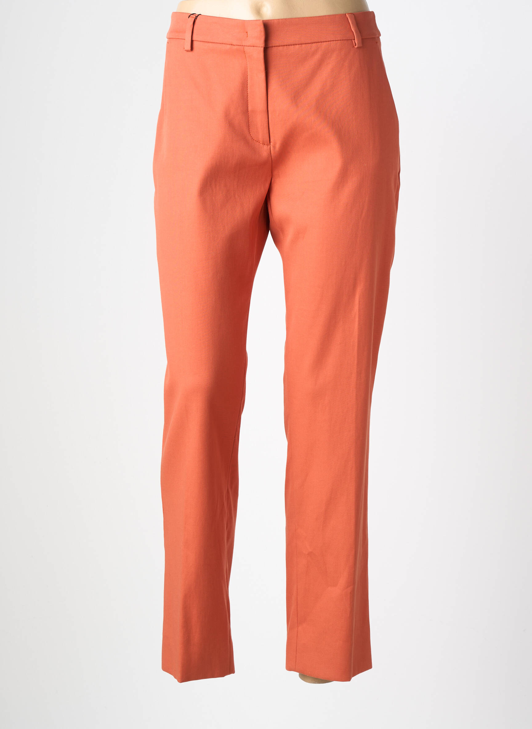 Pantalon chino țesătură poplin mărime normală portocalie WEEKEND MAXMARA femeie