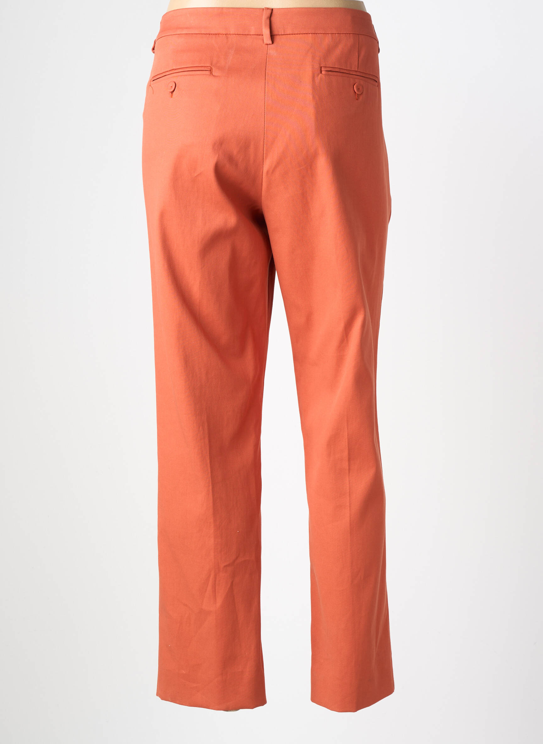 Pantalon chino țesătură poplin mărime normală portocalie WEEKEND MAXMARA femeie