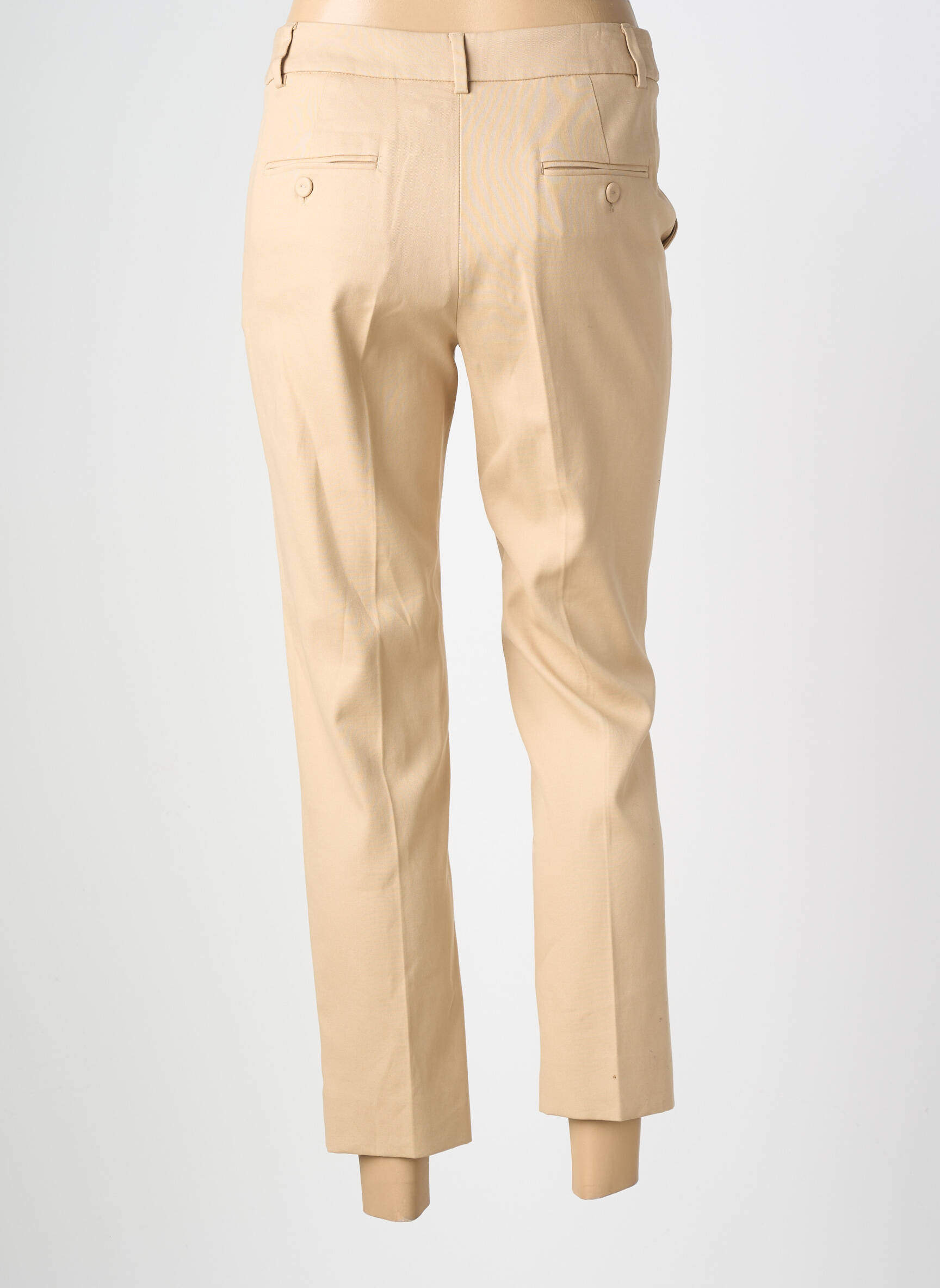 Pantalon chino țesătură poplin mărime normală bej WEEKEND MAXMARA femeie