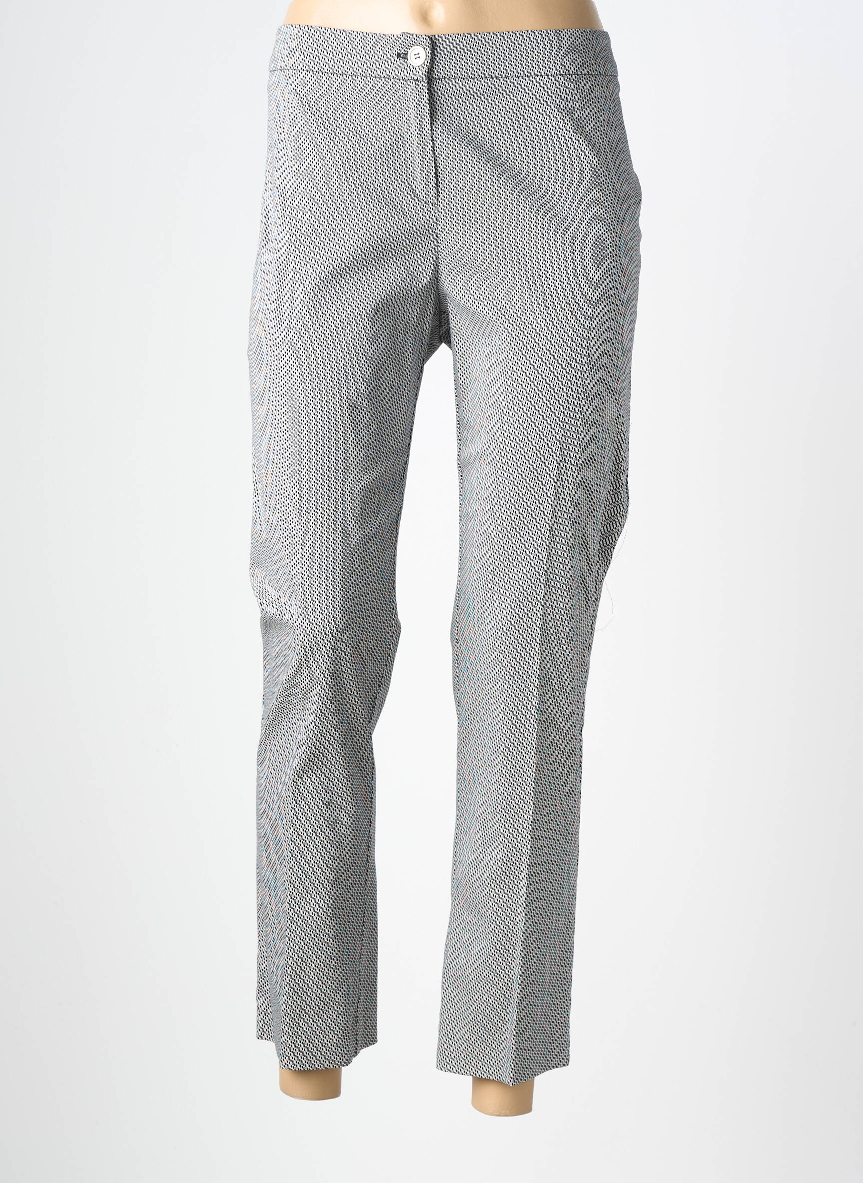 Pantalon 7/8 talie cu cleme mărime normală albastru PERSONA BY MARINA RINALDI femeie