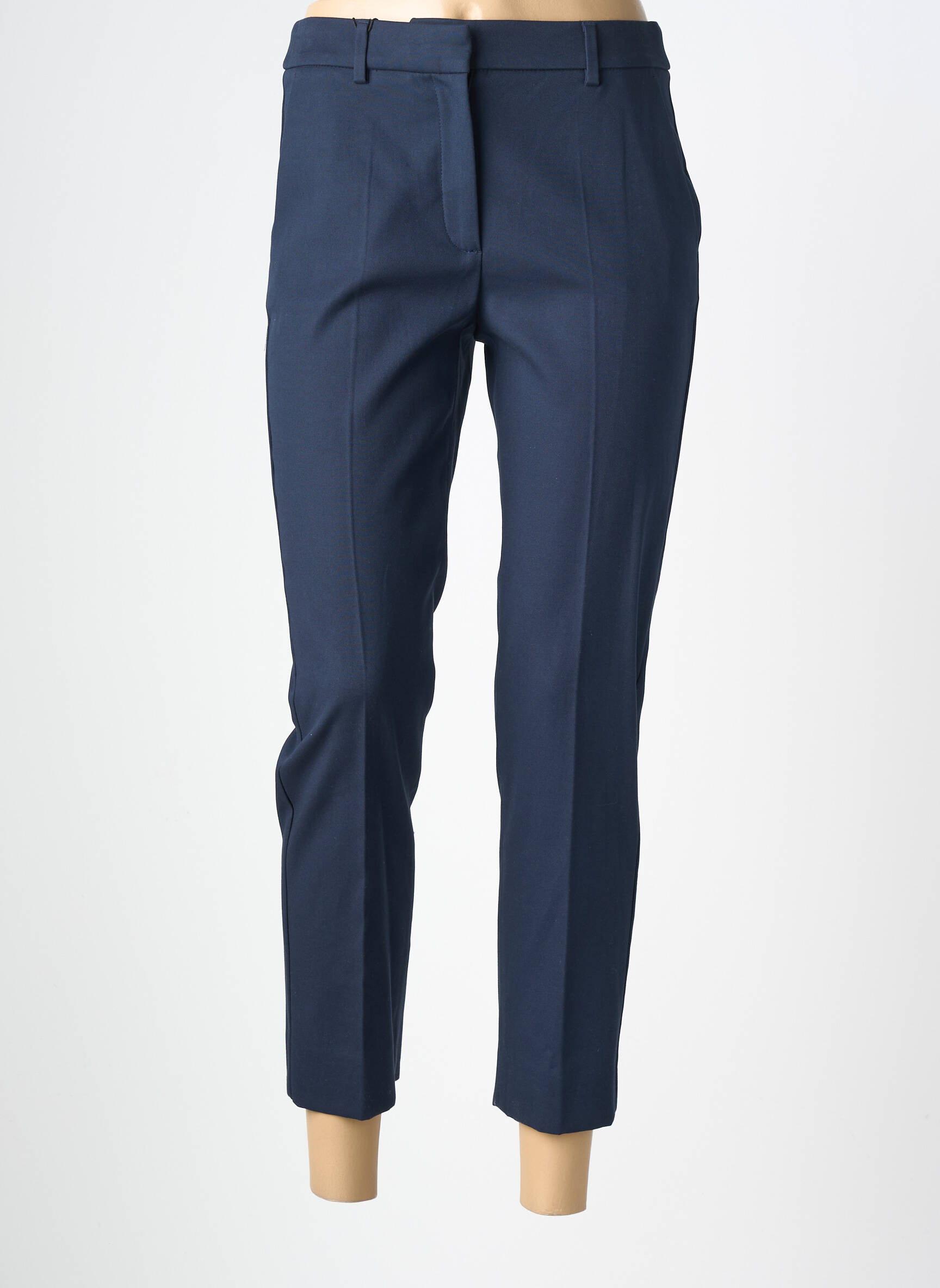 Pantalon 7/8 talie cu cleme mărime normală albastru WEEKEND MAXMARA femeie