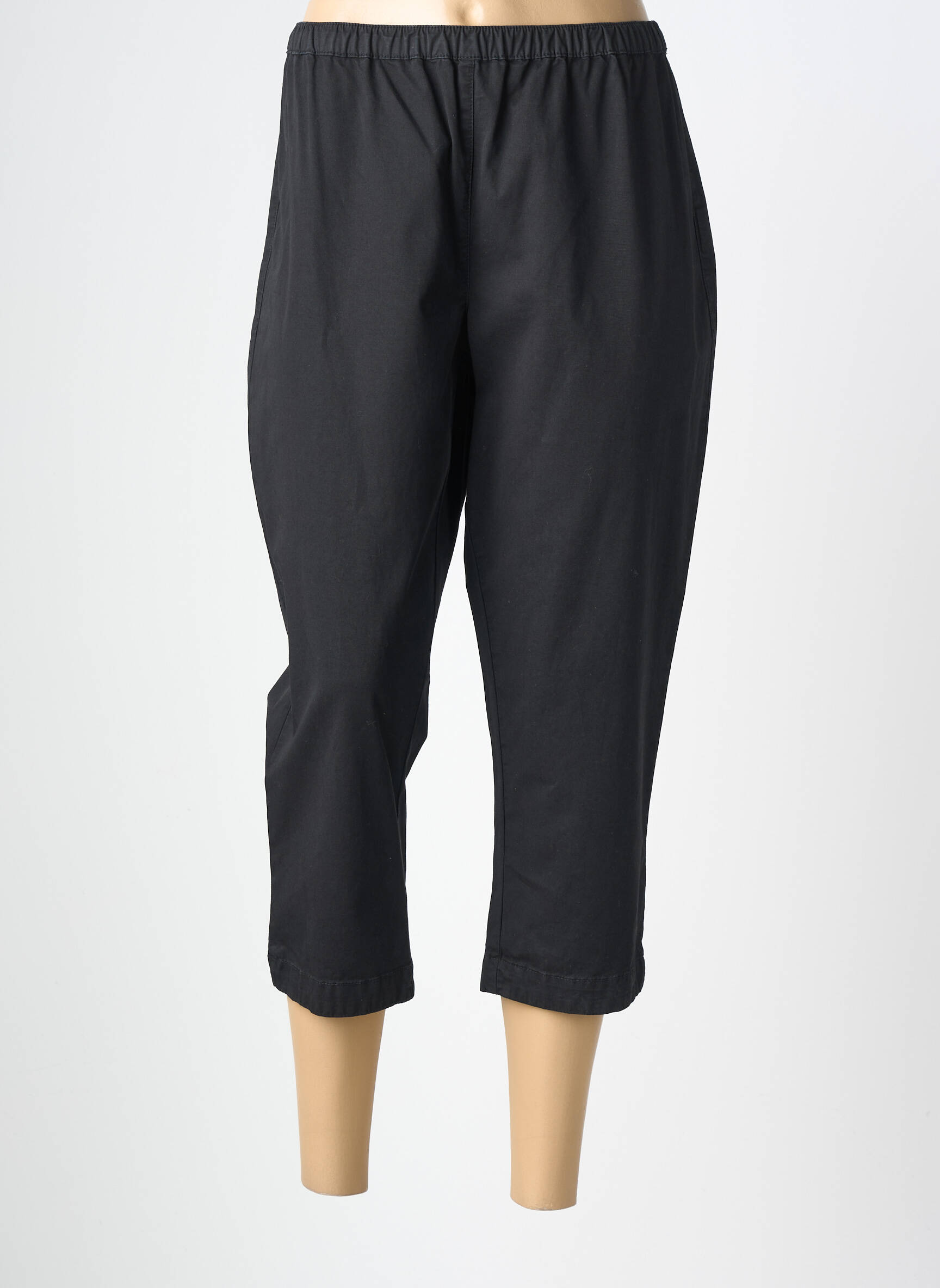 Pantalon trei sferturi talie elastică mărime normală negru MARINA SPORT femeie