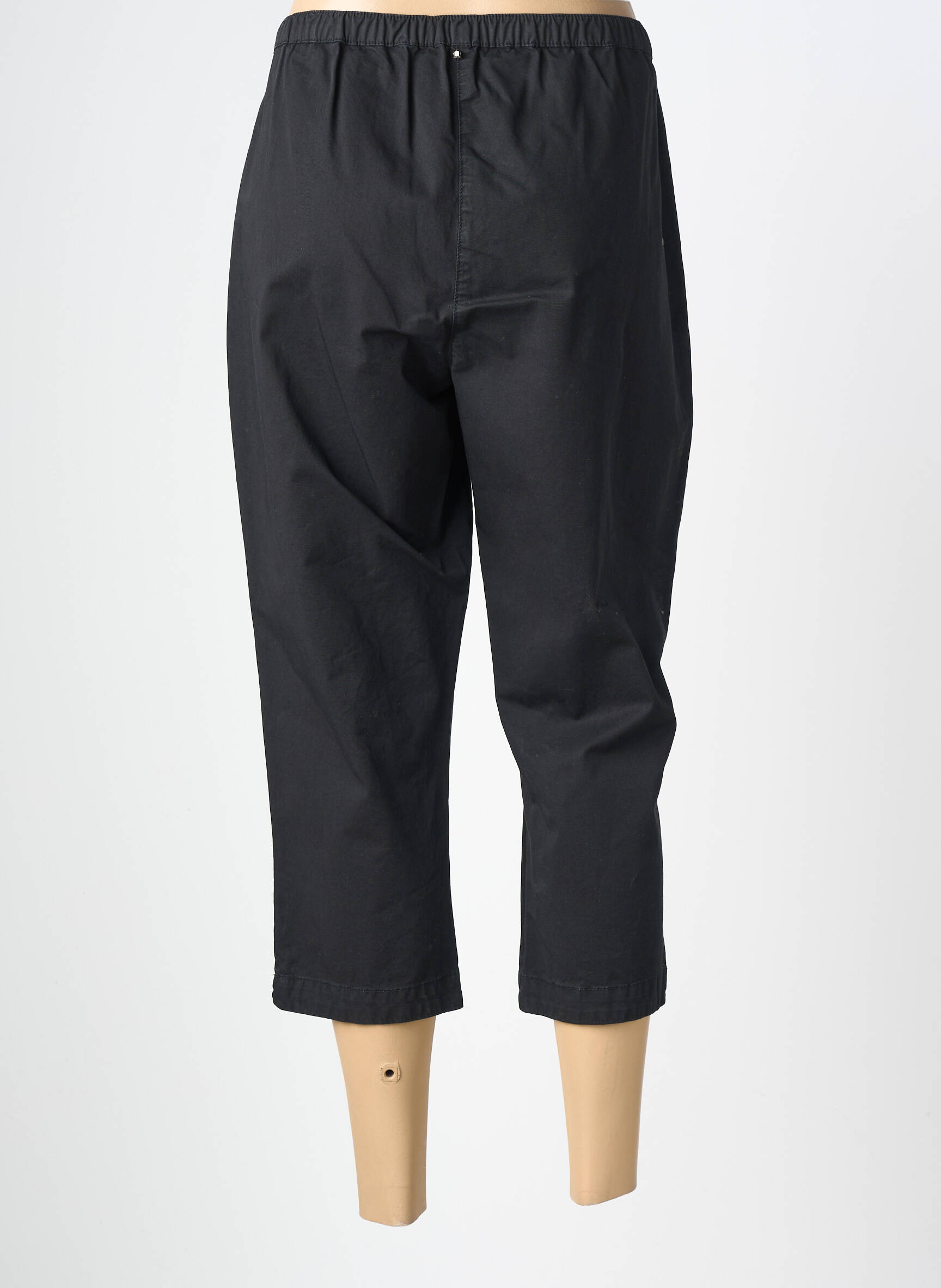 Pantalon trei sferturi talie elastică mărime normală negru MARINA SPORT femeie