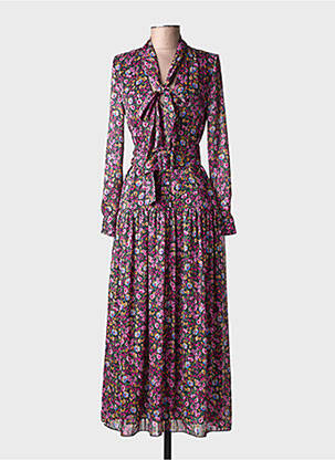 Rochie lungă mâneci lungi mâneci lungi violet LIU JO femeie