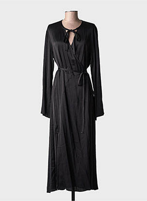 Rochie lungă mâneci lungi mâneci lungi negru OTTOD'AME femeie