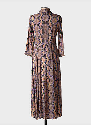 Rochie lungă mâneci lungi mâneci lungi maro PINKO femeie