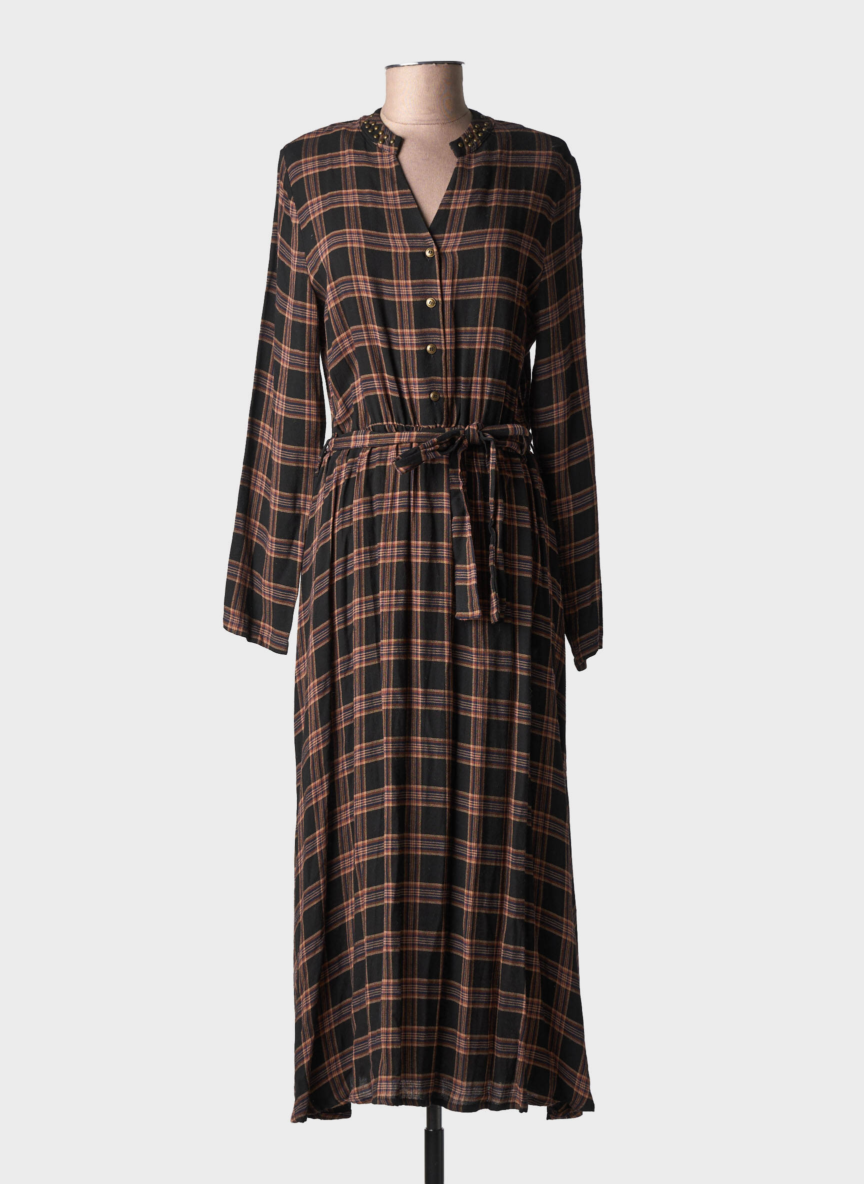 Rochie lungă mâneci lungi mâneci lungi negru LA FEE MARABOUTEE femeie