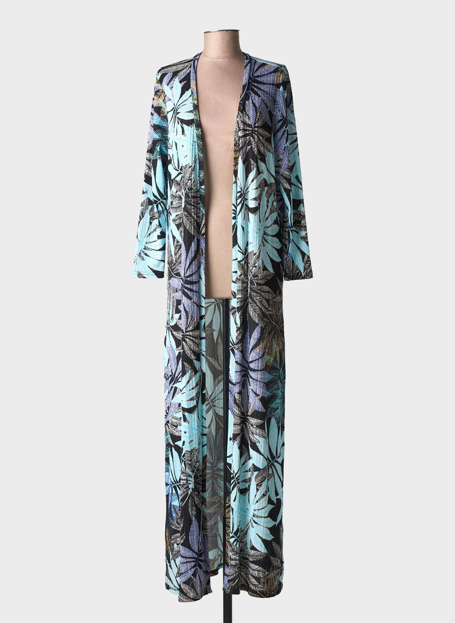 Jachete kimono mâneci lungi negru AU SOLEIL DE ST TROPEZ femeie