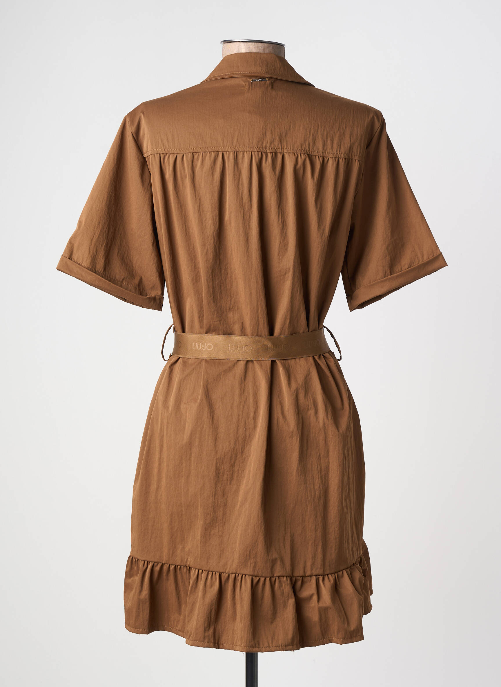 Rochie scurtă mâneci scurte mâneci scurte maro LIU JO femeie