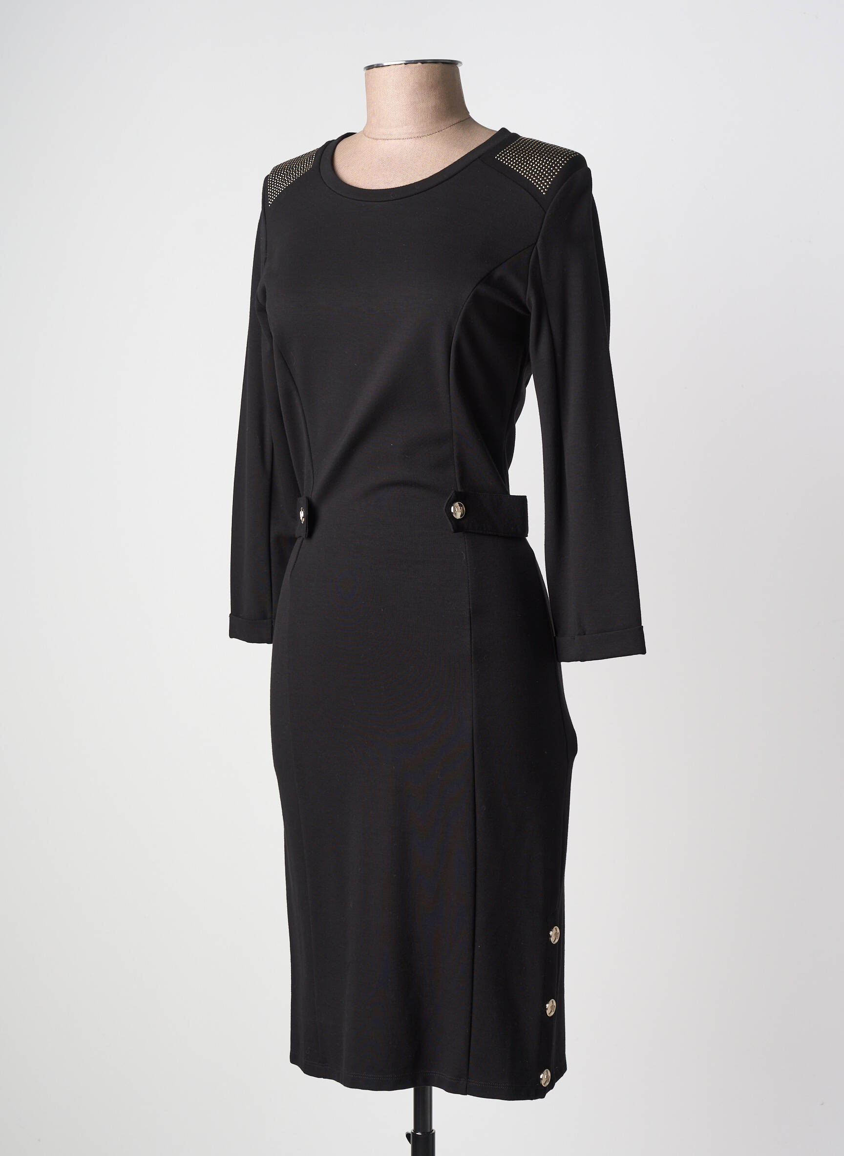 Rochie midi mâneci lungi mâneci lungi negru LIU JO femeie