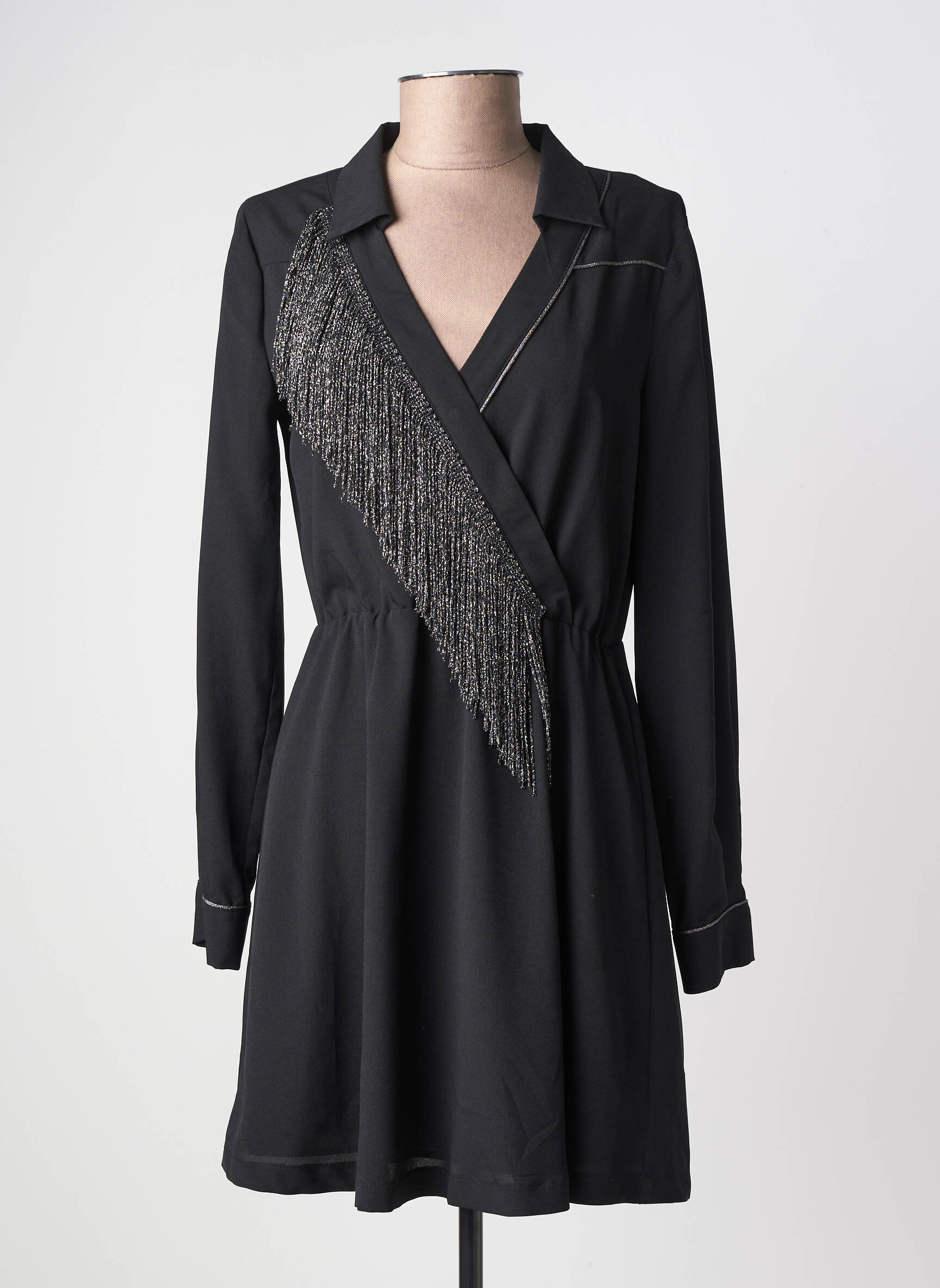 Rochie scurtă mâneci lungi mâneci lungi negru LIU JO femeie