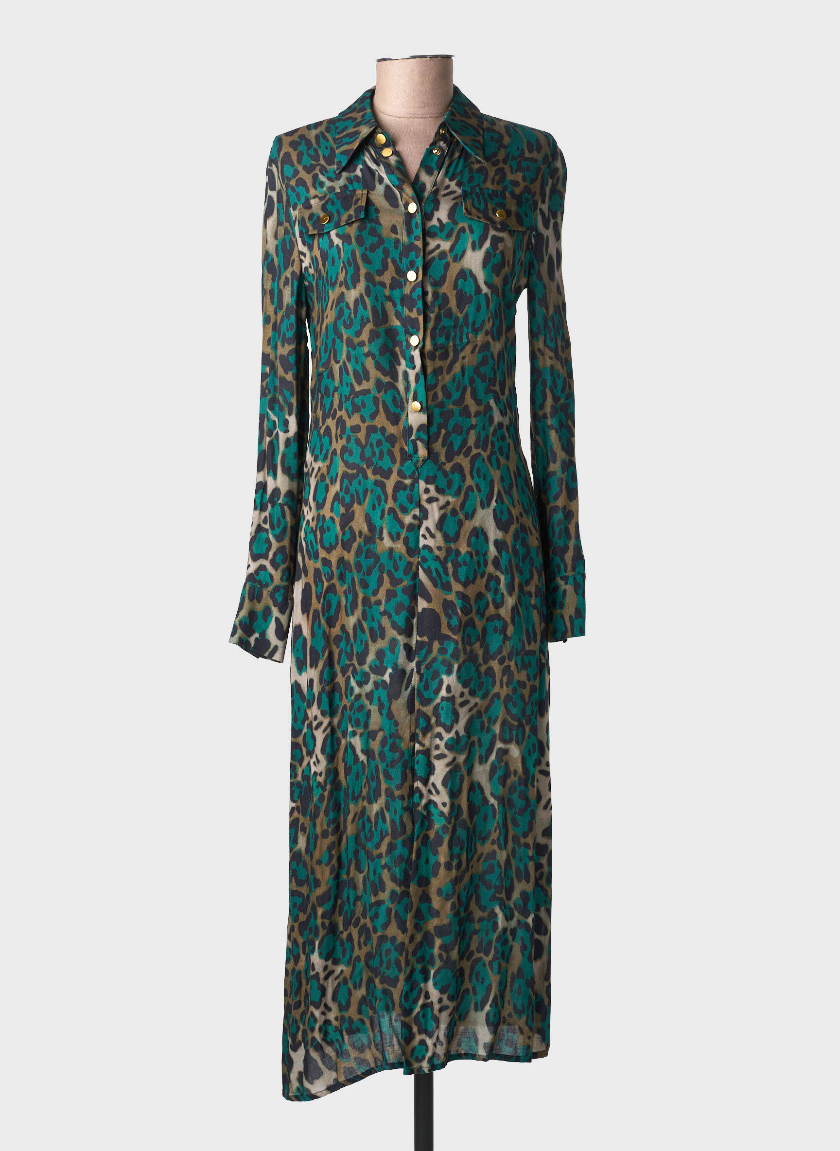 Rochie lungă mâneci lungi mâneci lungi albastru PINKO femeie