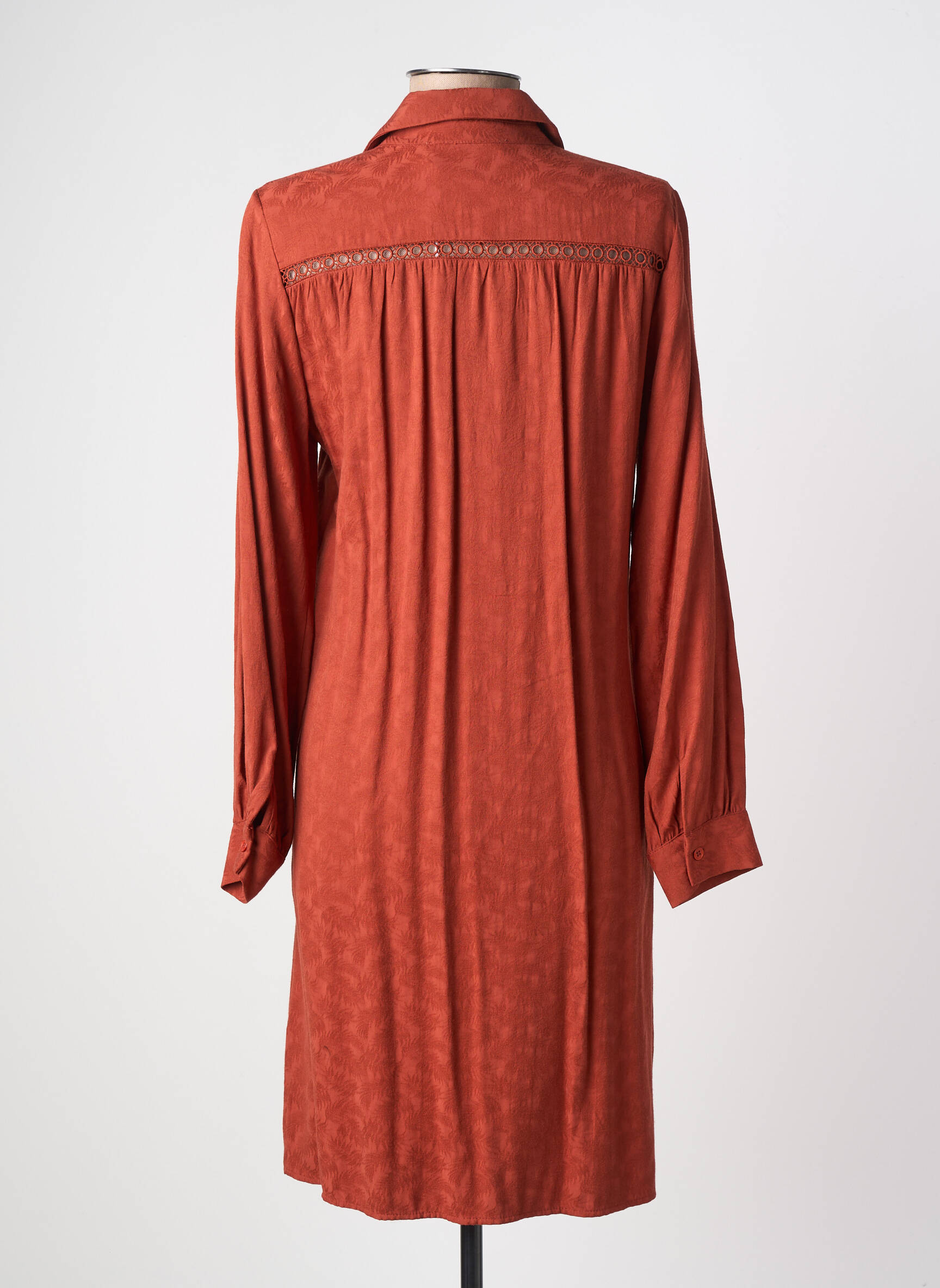 Rochie midi mâneci lungi mâneci lungi portocalie LA FEE MARABOUTEE femeie