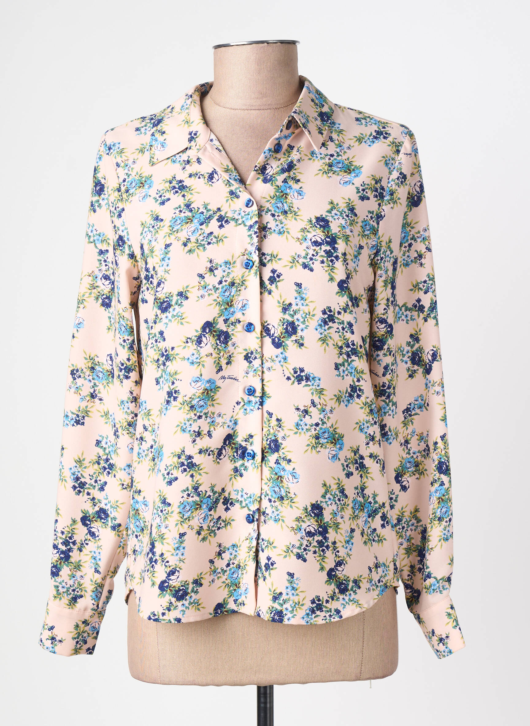 Cămașă imprimeu floral mâneci lungi bej MY TWIN femeie