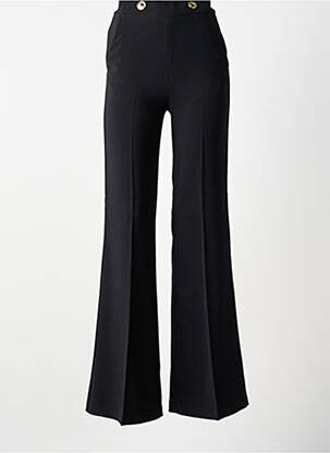 Pantalon evazat talie cu cleme talie înaltă negru PINKO femeie