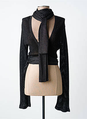 Cardigan petrecut elasticitate negru MISSONI femeie