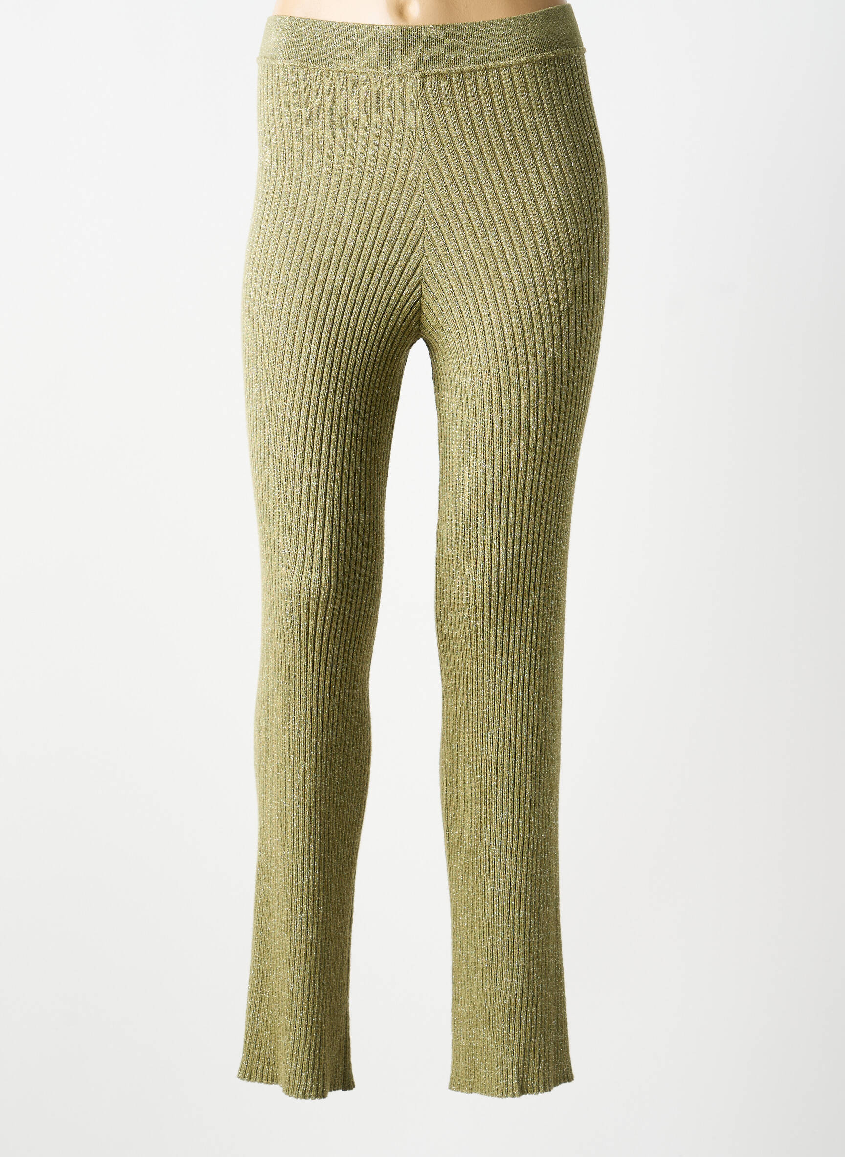 Pantalon evazat elasticitate mărime normală verde AU SOLEIL DE ST TROPEZ femeie