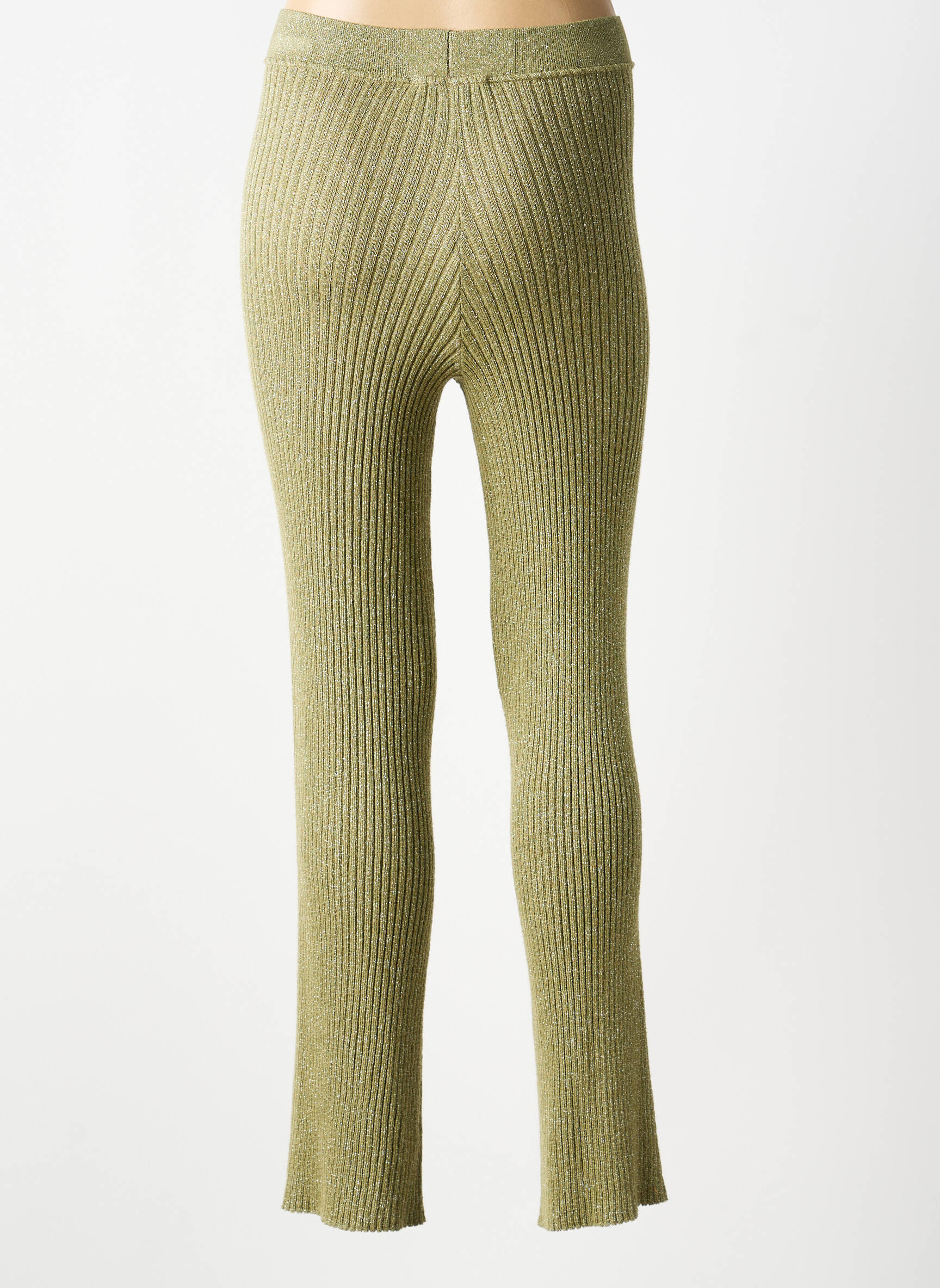 Pantalon evazat elasticitate mărime normală verde AU SOLEIL DE ST TROPEZ femeie