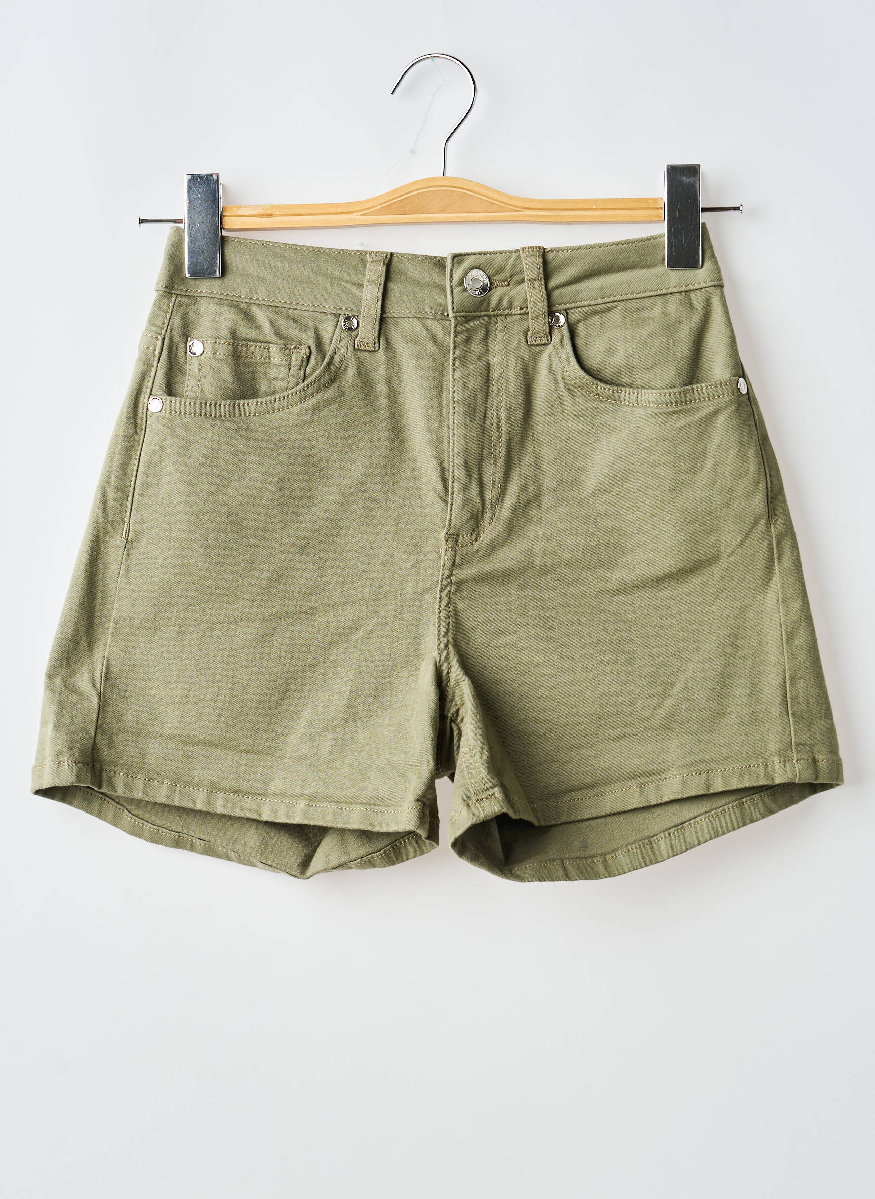 Șort țesătură denim talie înaltă verde LIU JO femeie
