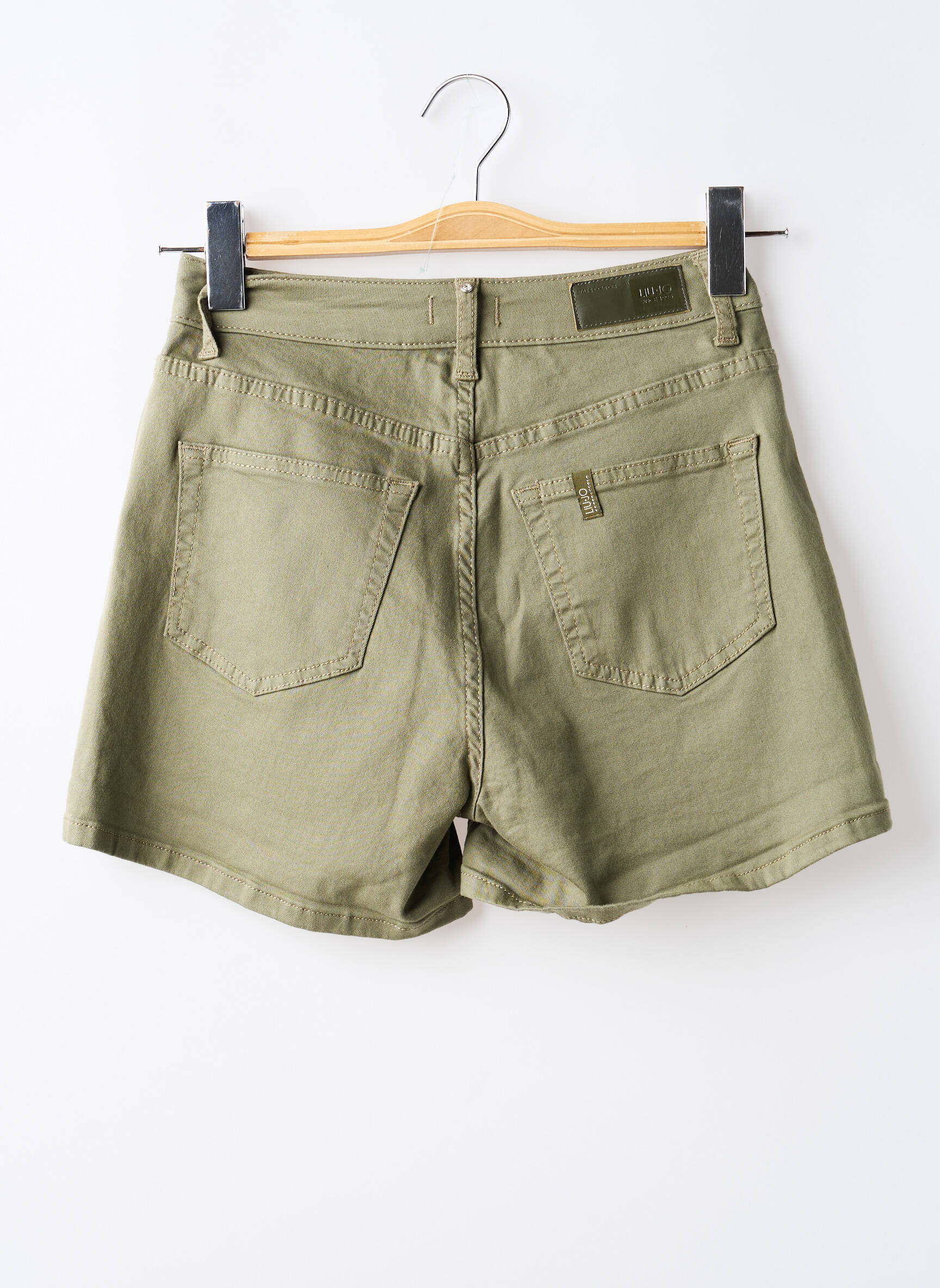 Șort țesătură denim talie înaltă verde LIU JO femeie