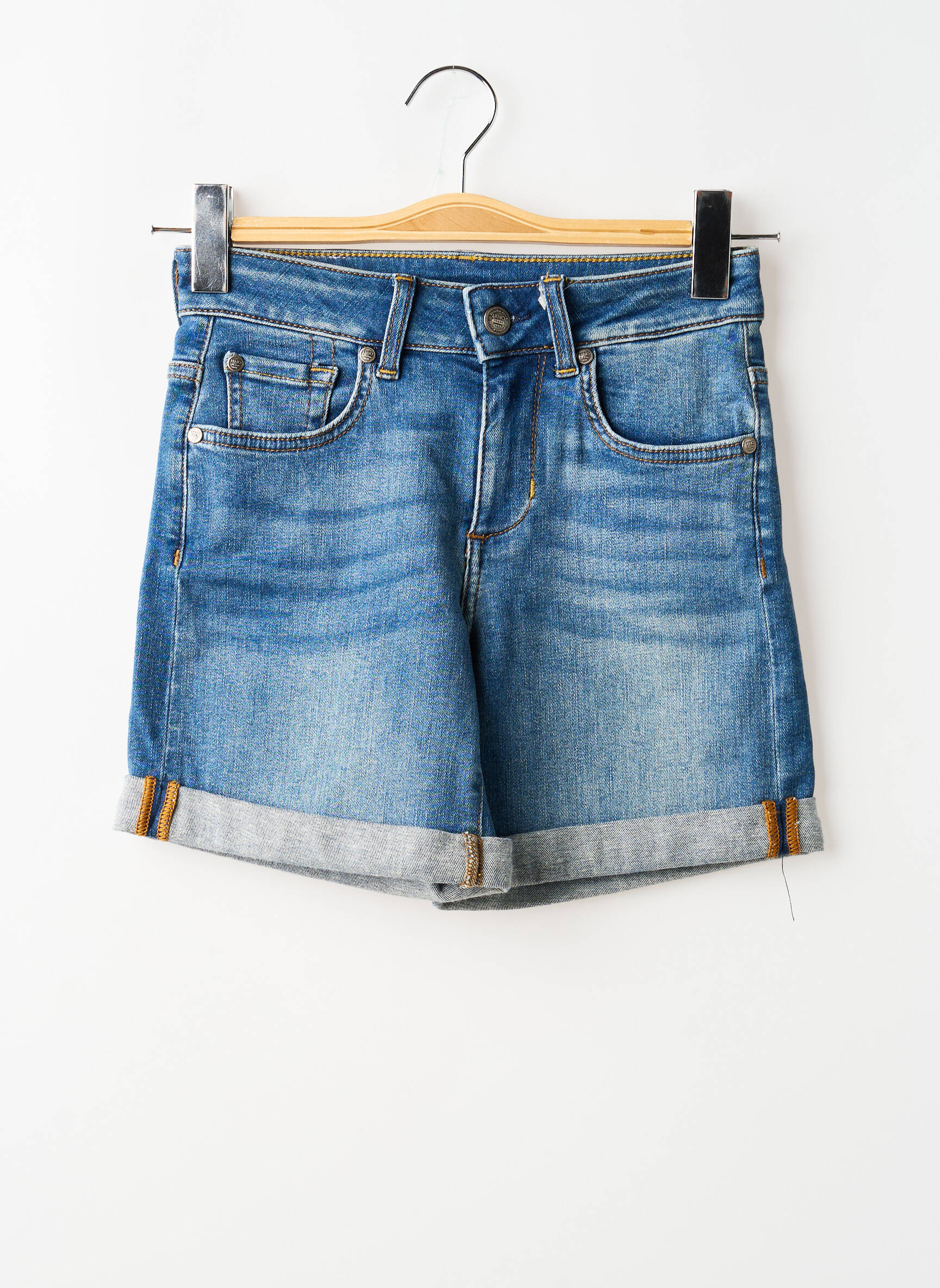 Șort țesătură denim talie înaltă albastru LIU JO femeie