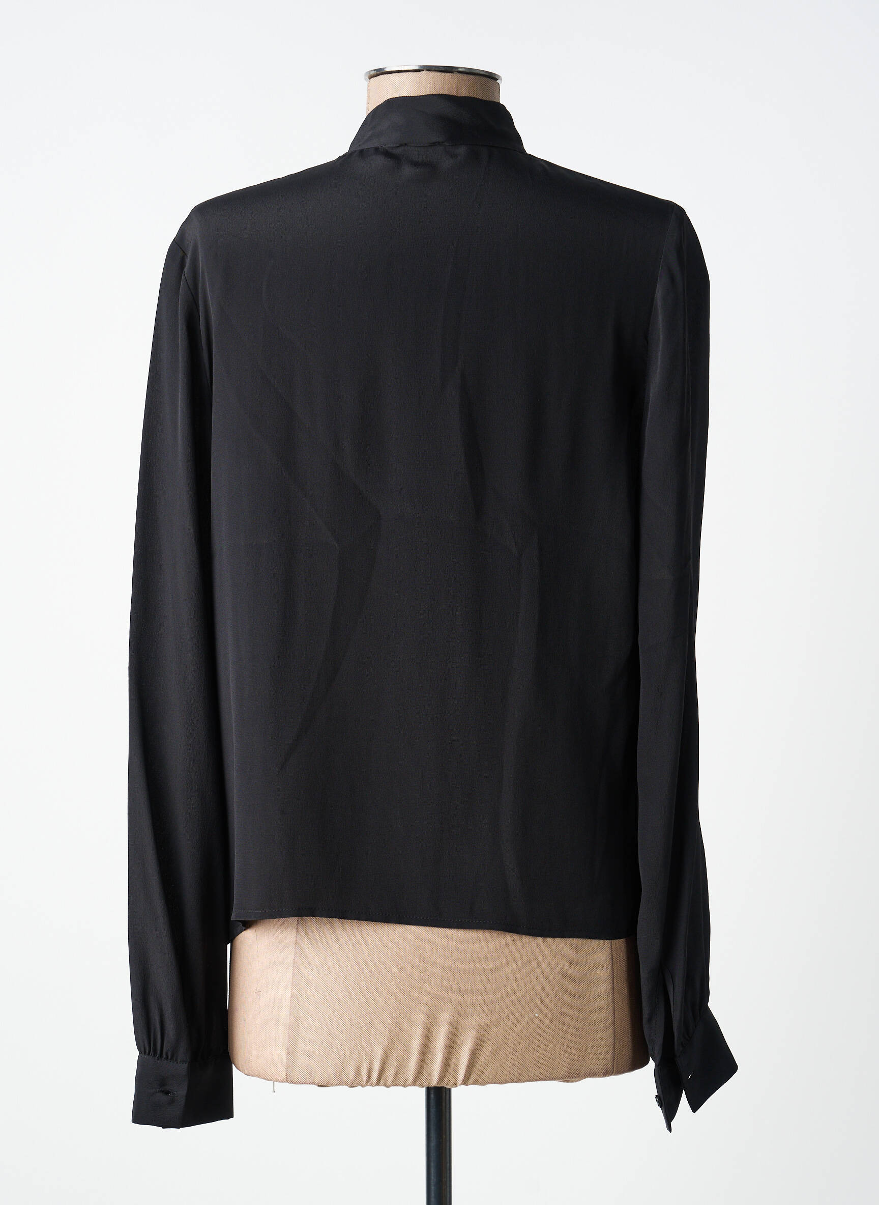 Top croială fluidă mâneci lungi negru PINKO femeie