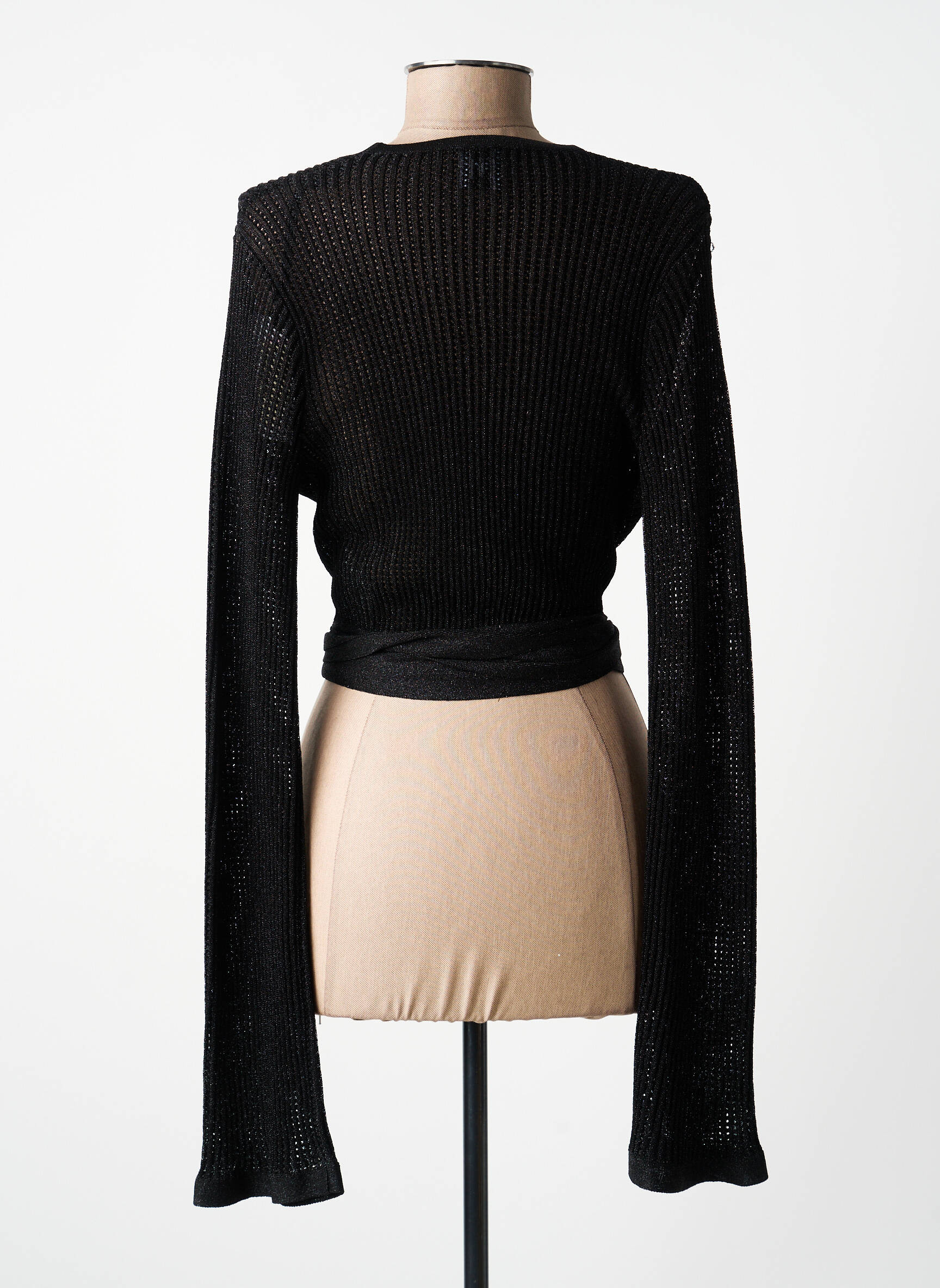 Cardigan petrecut elasticitate negru MISSONI femeie