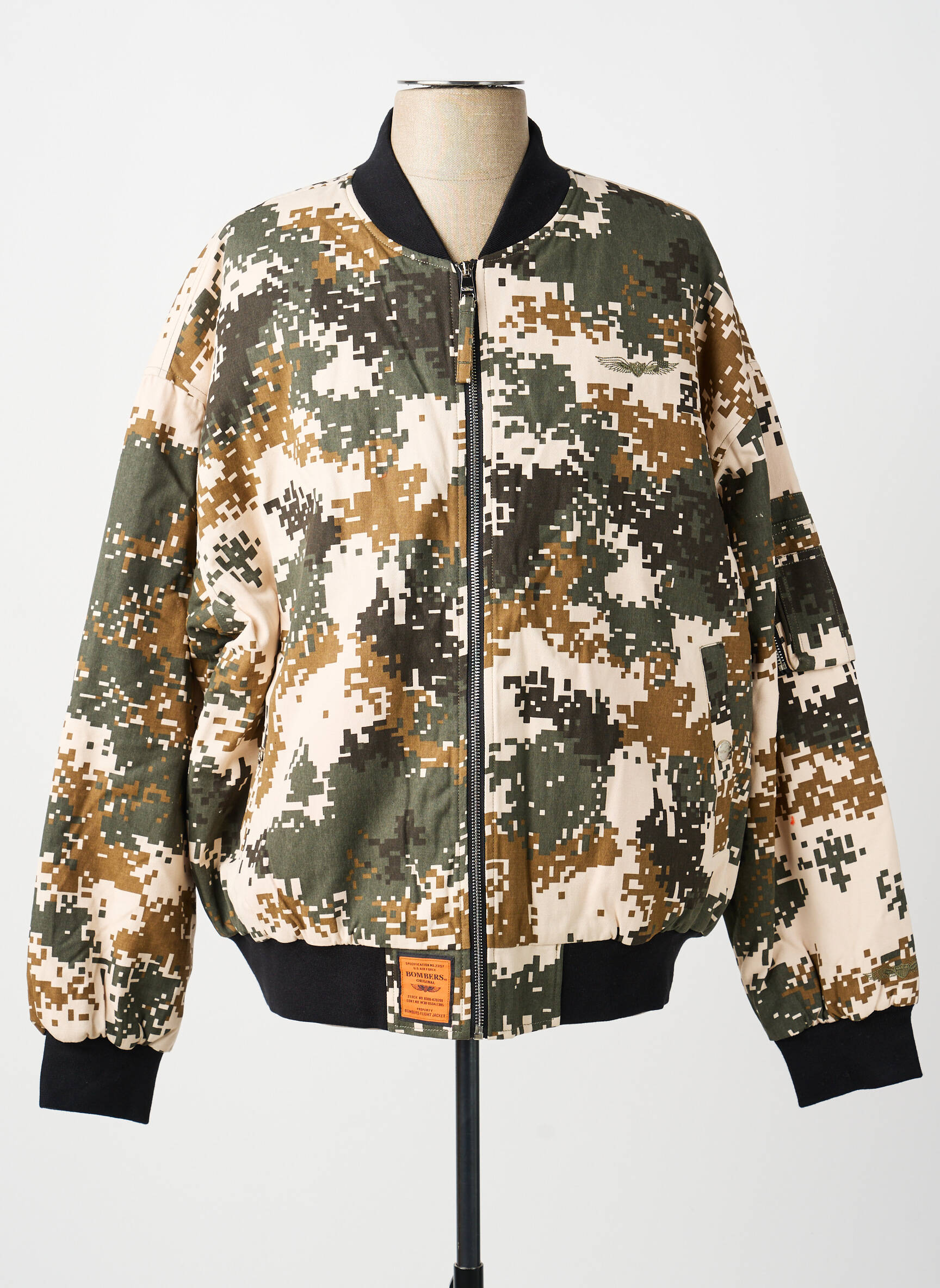 Geacă buzunare verde BOMBERS bărbat