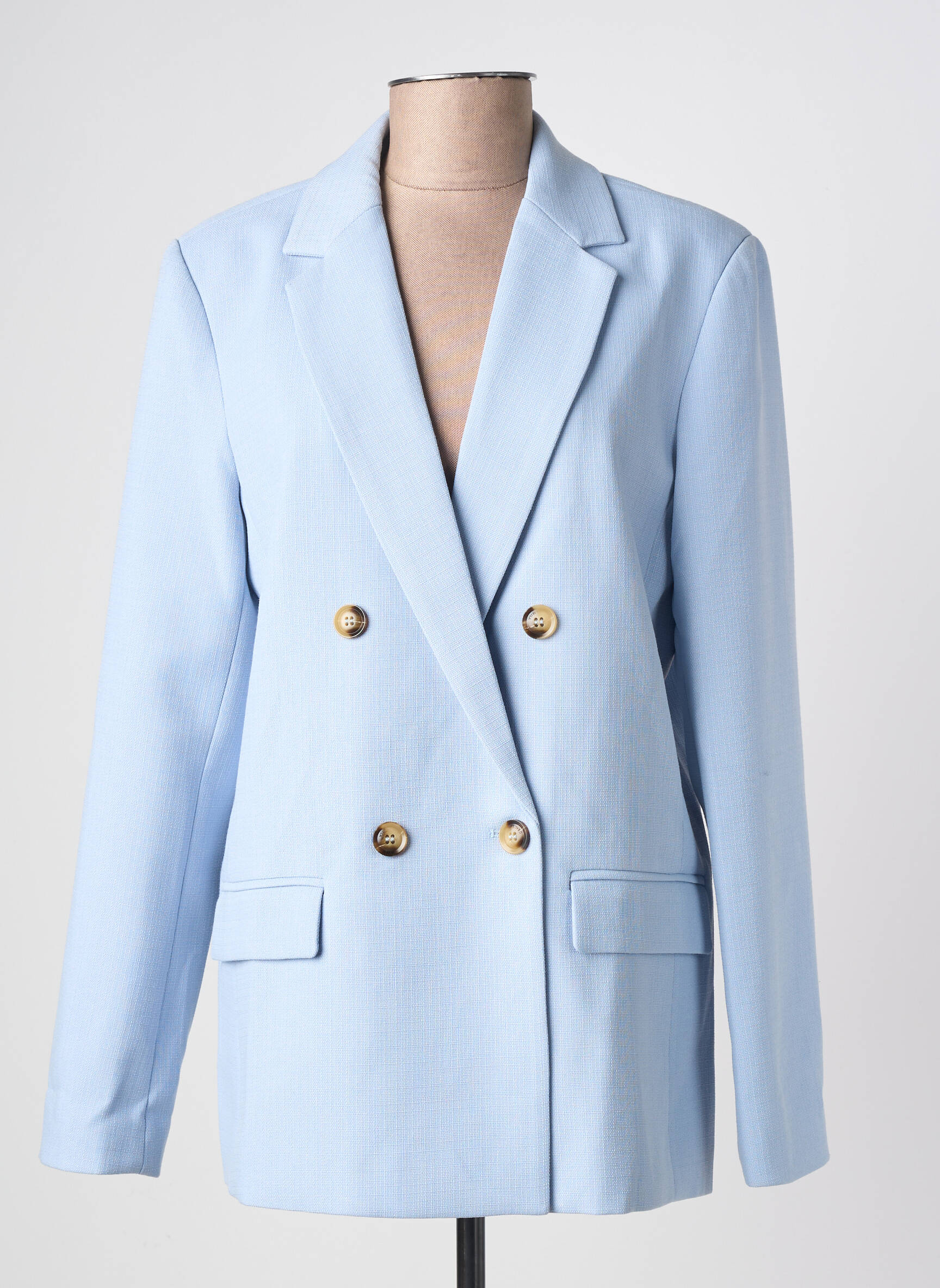 Sacou finisaj interior dublat albastru GRACE & MILA femeie