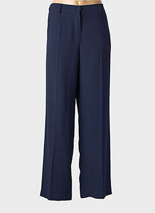 Pantalon drept țesătură crep mărime normală albastru PAKO LITTO femeie