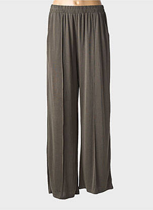 Pantalon drept elasticitate mărime normală verde GRACE & MILA femeie
