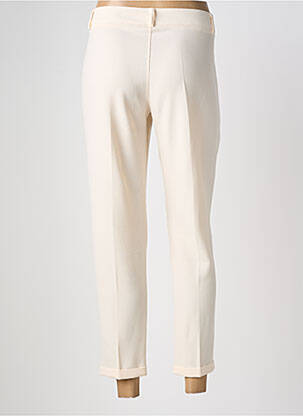 Pantalon 7/8 talie cu cleme mărime normală bej PAKO LITTO femeie